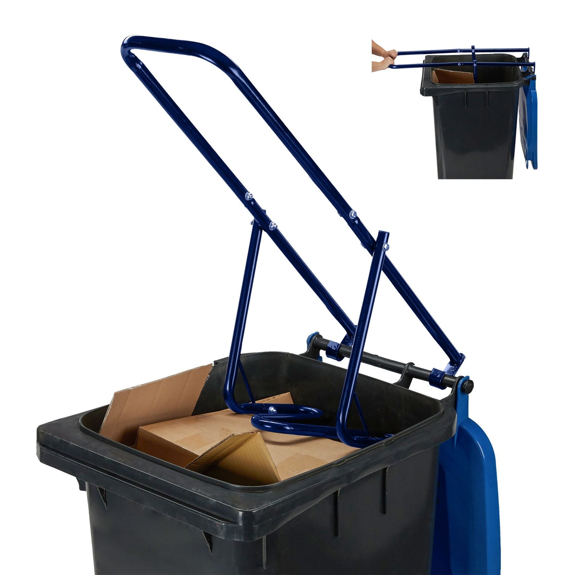 Müllpresse für die Mülltonne Blau von Relaxdays
