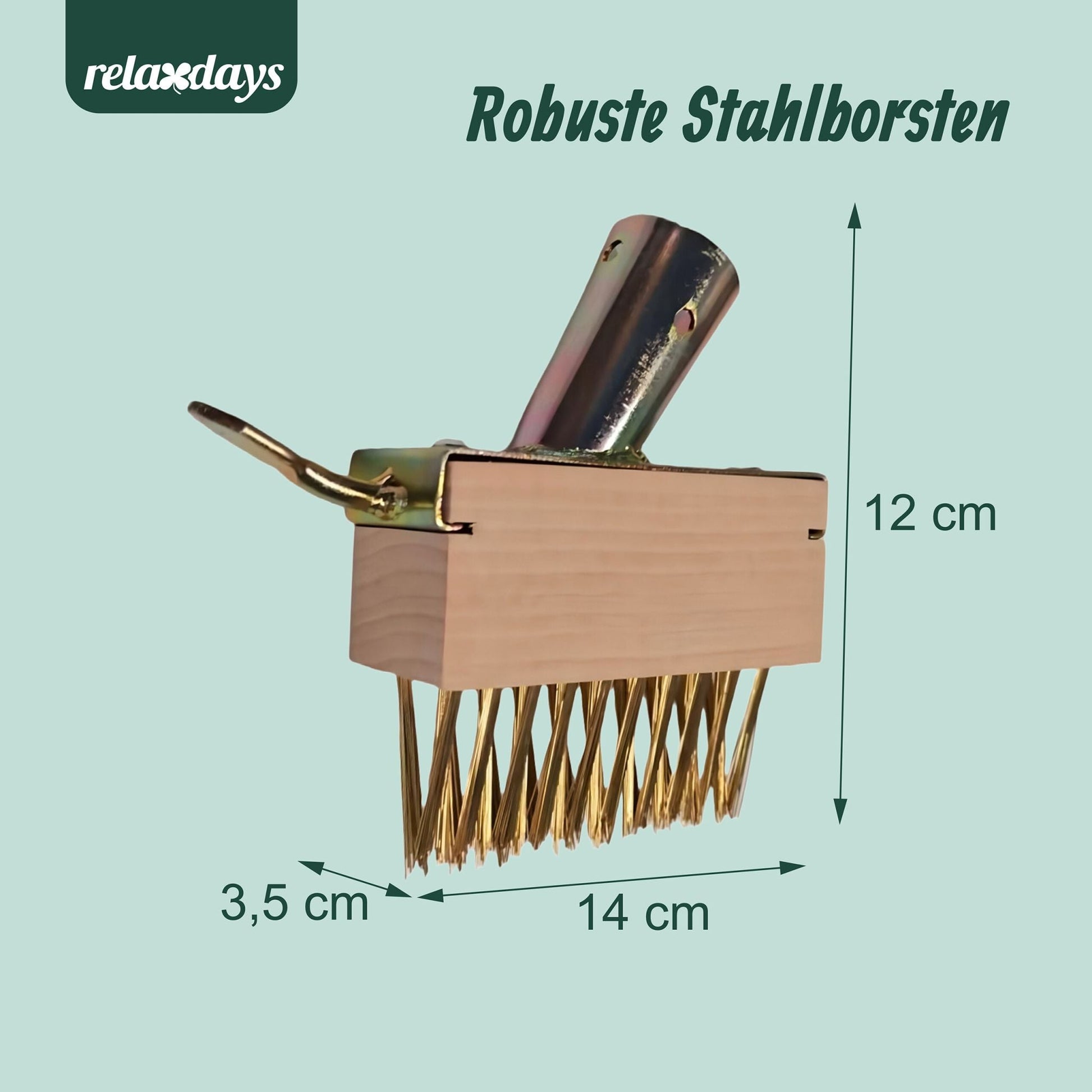 Fugenbürste Unkraut 3er-Set Gold-Hellbraun von Relaxdays