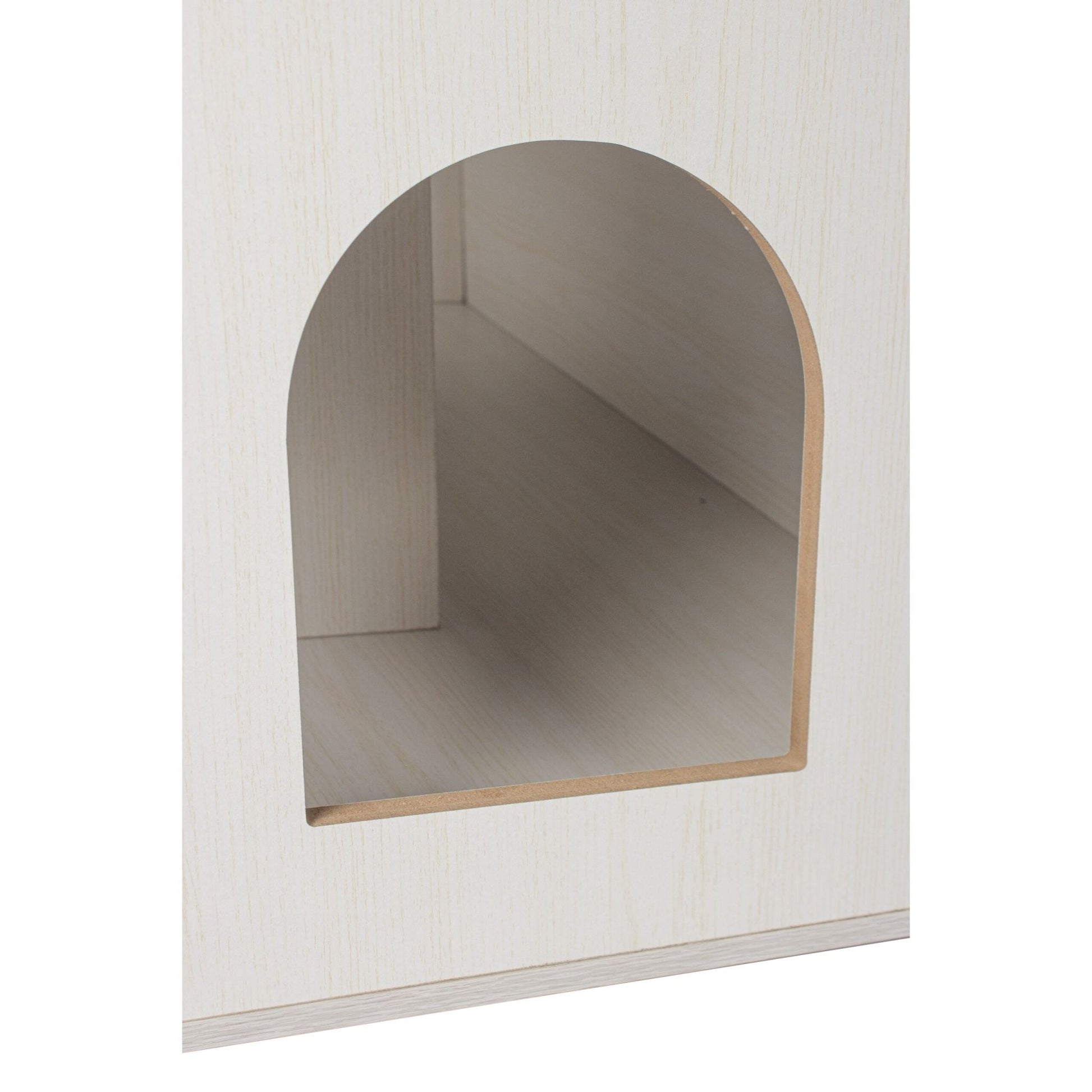 Katzenschrank für Katzenklo Braun-Creme von Relaxdays