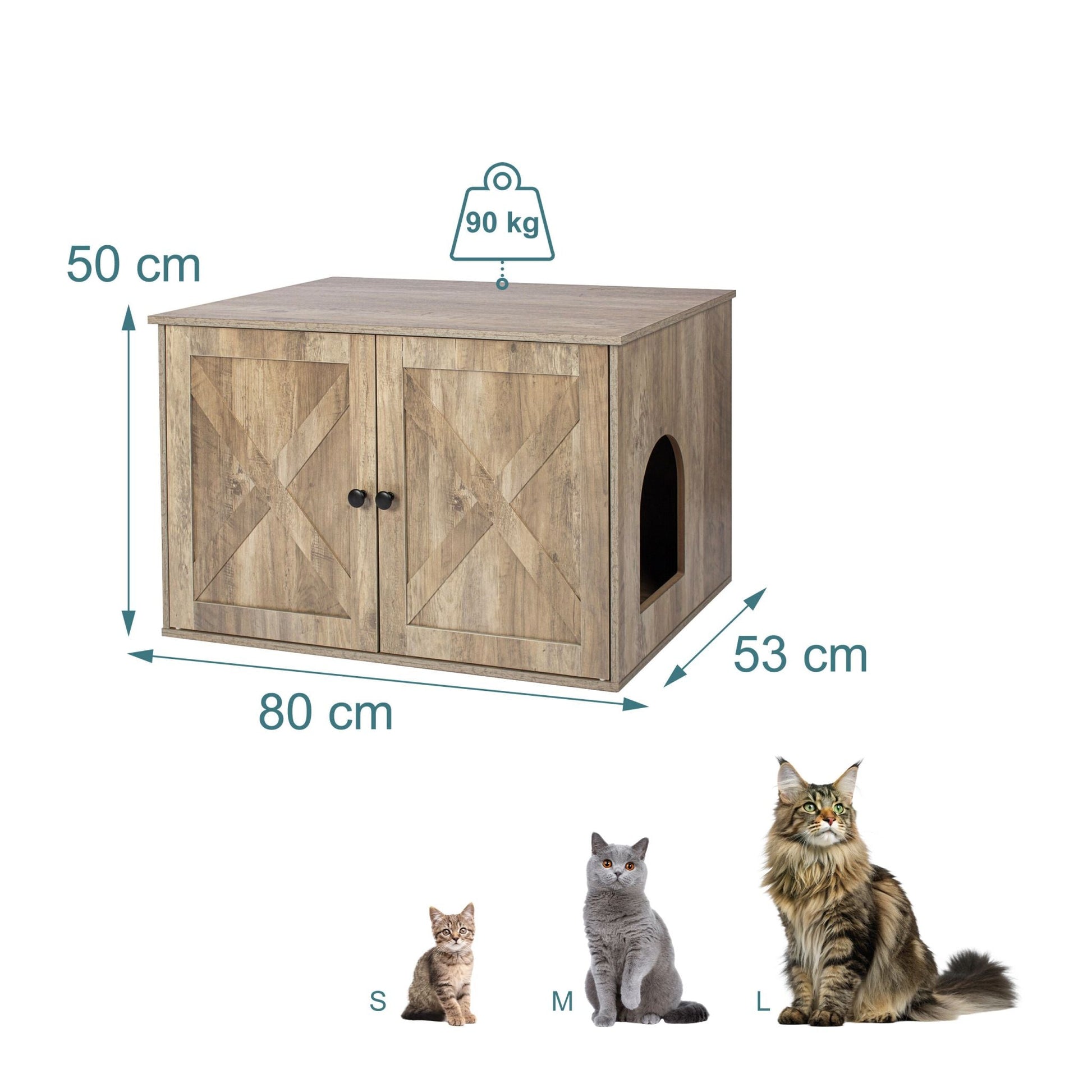Katzenschrank für Katzenklo Braun von Relaxdays