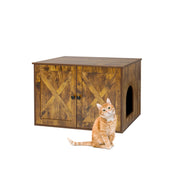 Katzenschrank für Katzenklo Dunkelbraun von Relaxdays