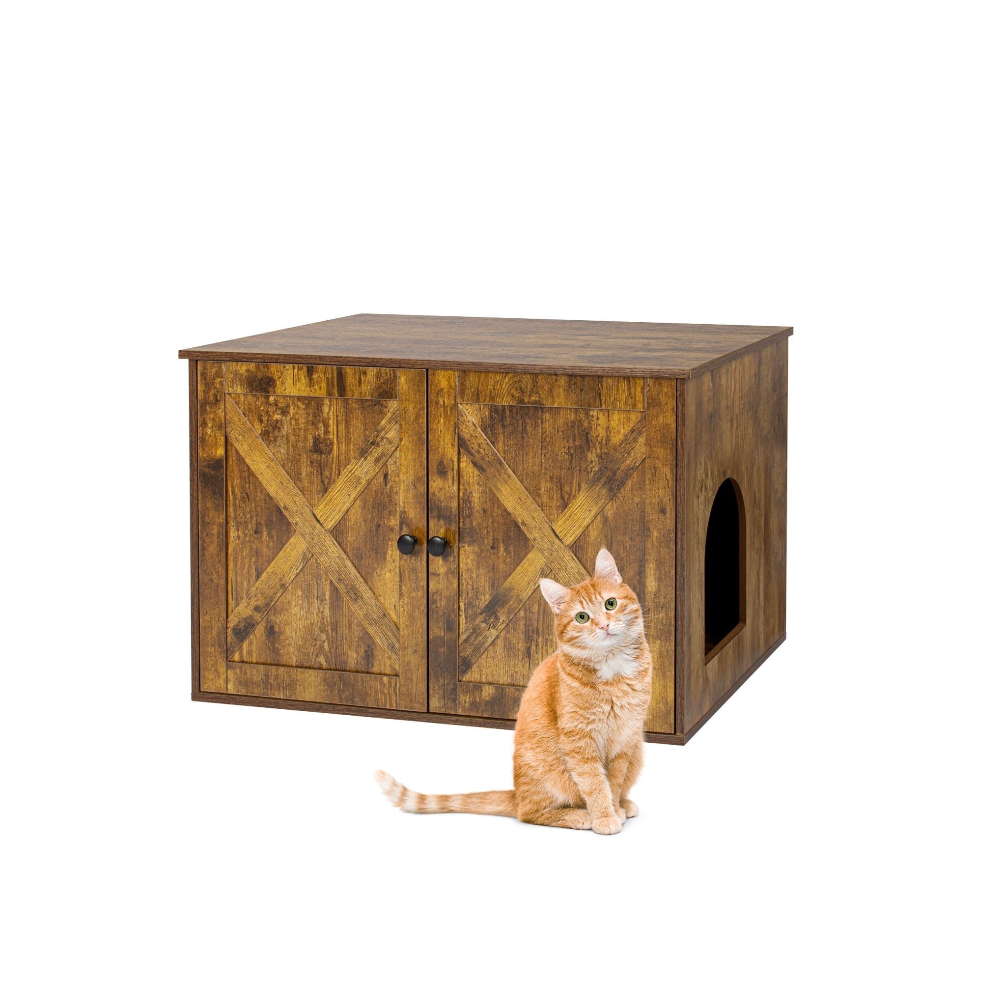 Katzenschrank für Katzenklo Dunkelbraun von Relaxdays