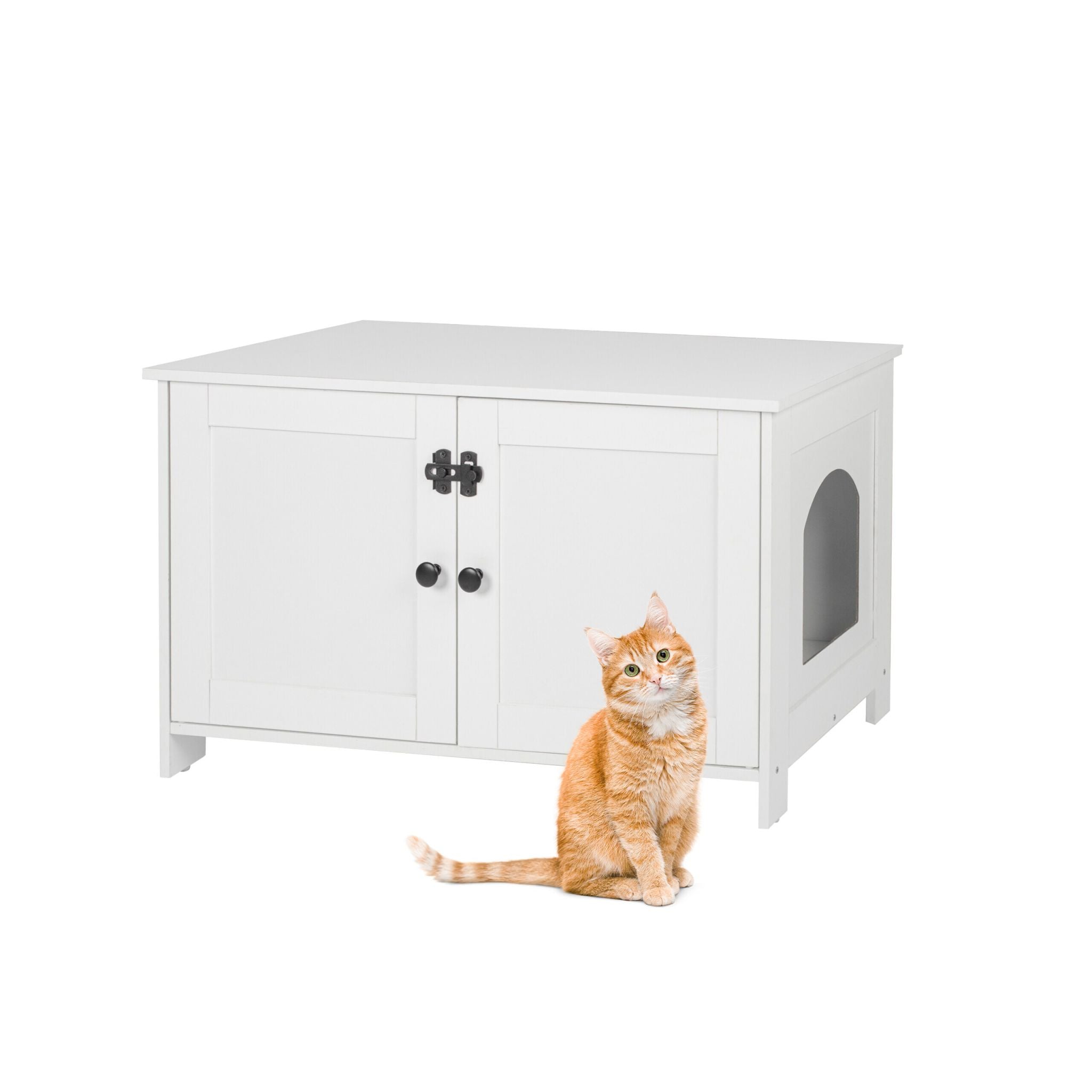 Katzenschrank für Katzenklo Weiss von Relaxdays