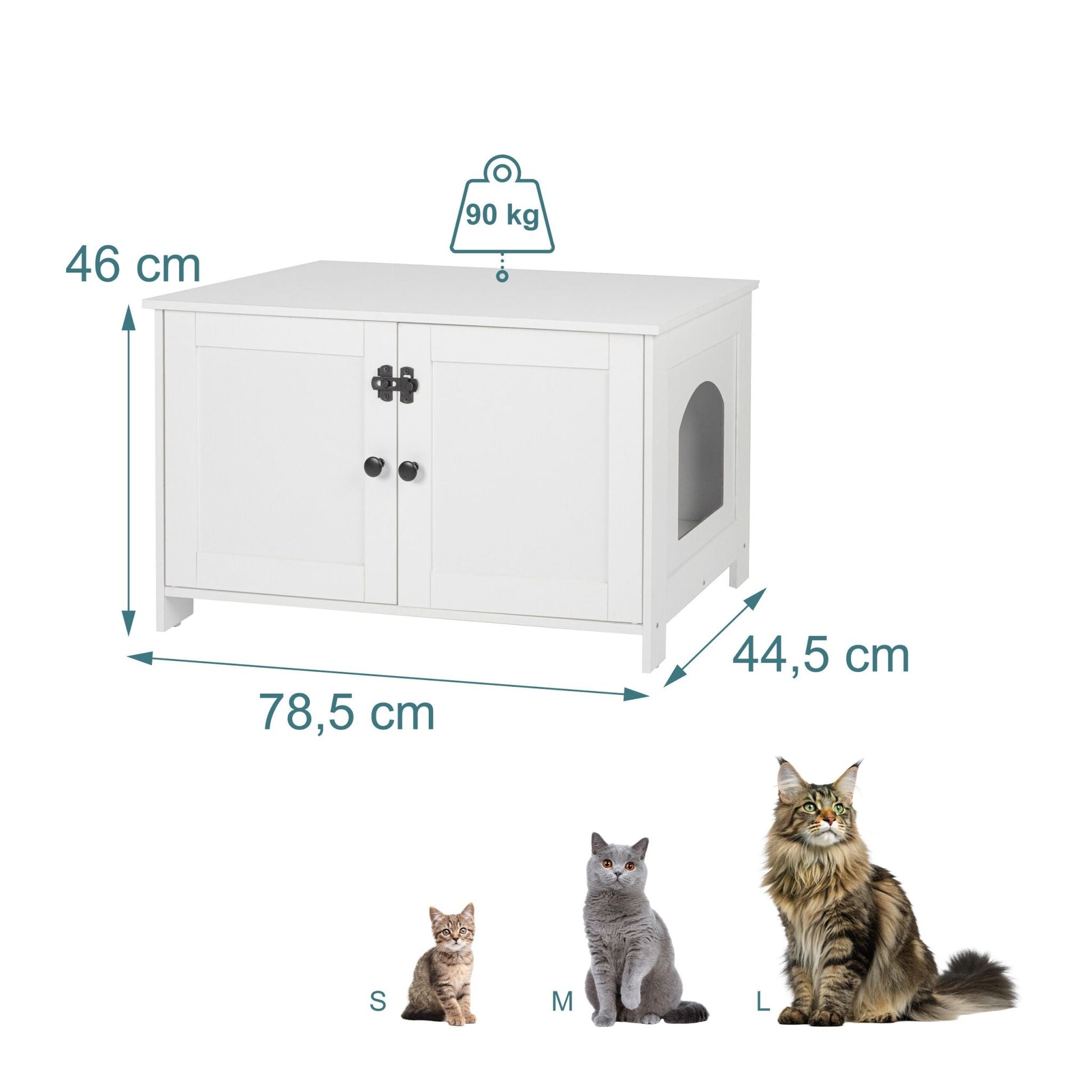 Katzenschrank für Katzenklo Weiss von Relaxdays