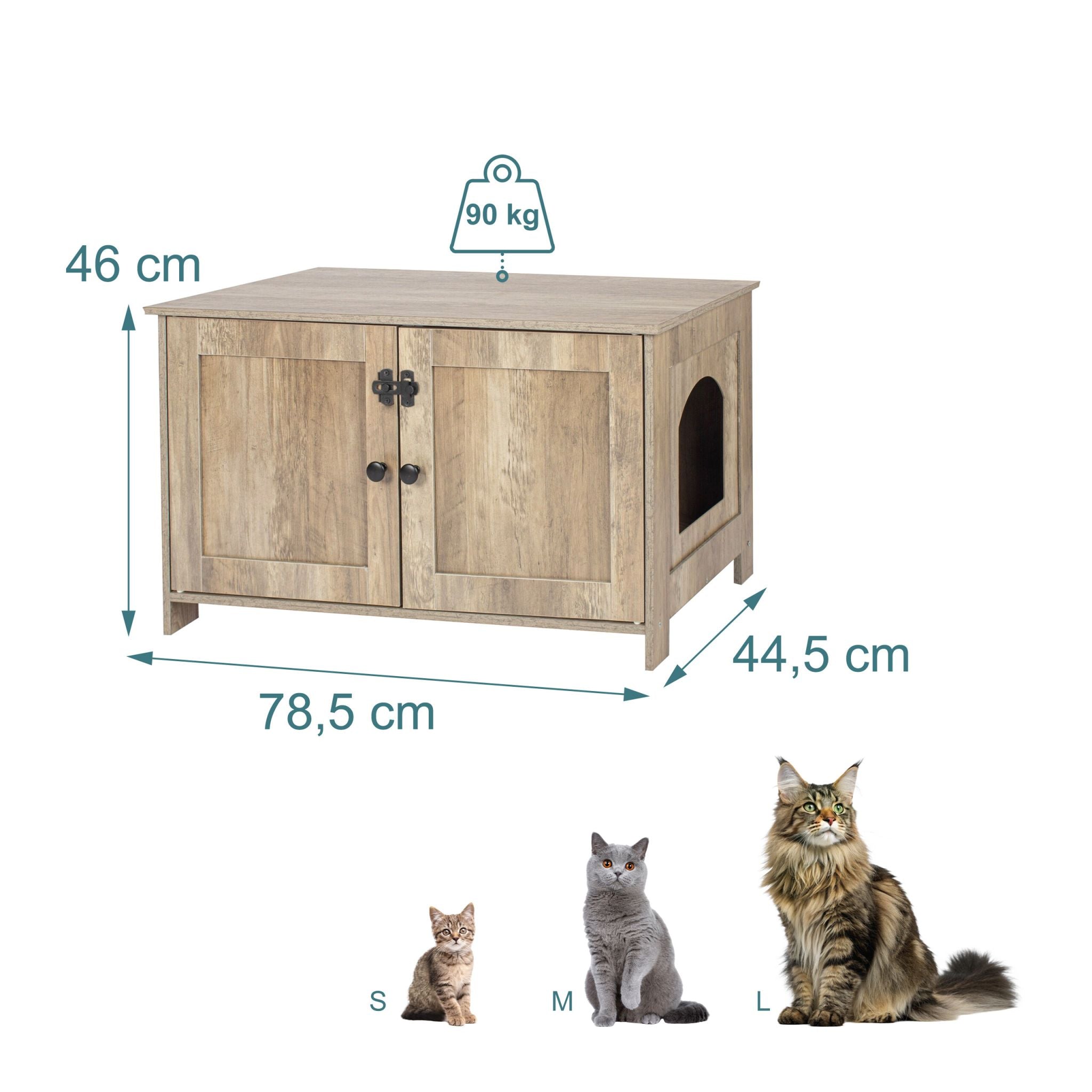 Katzenschrank für Katzenklo Braun von Relaxdays