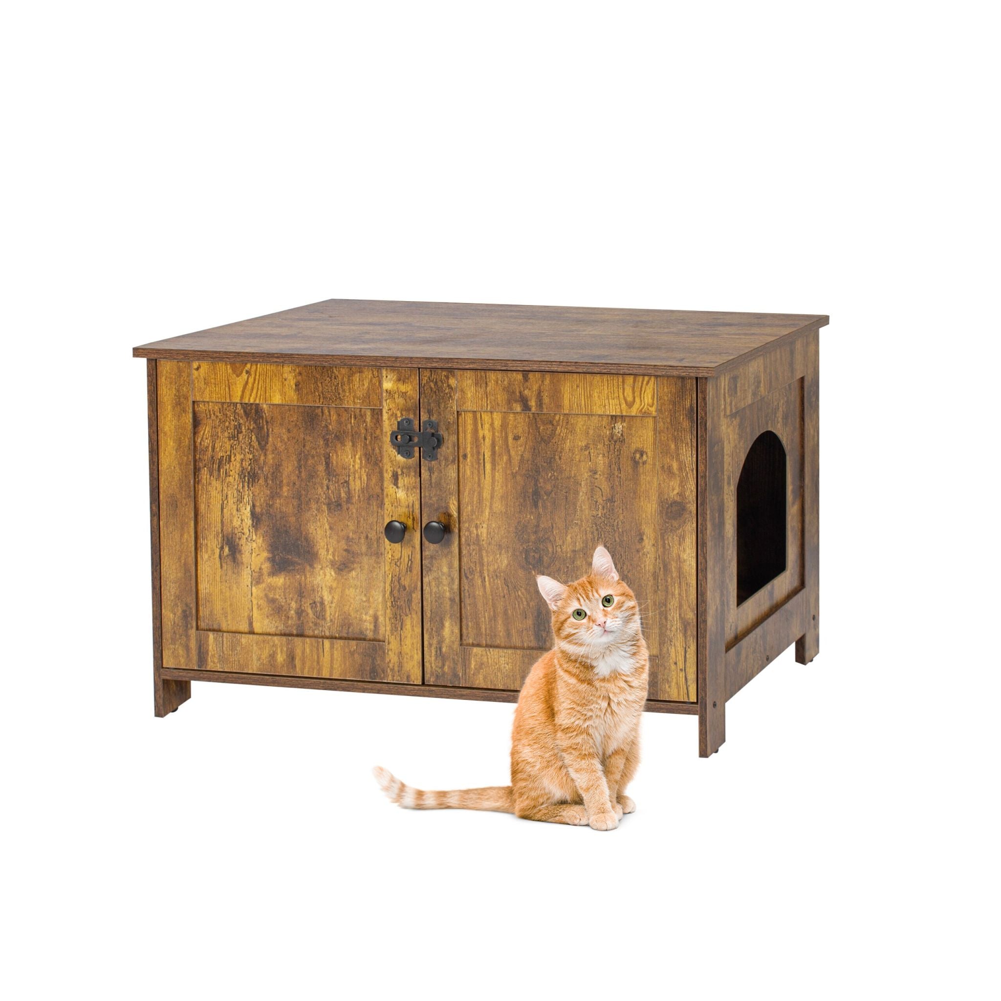 Katzenschrank für Katzenklo Dunkelbraun von Relaxdays