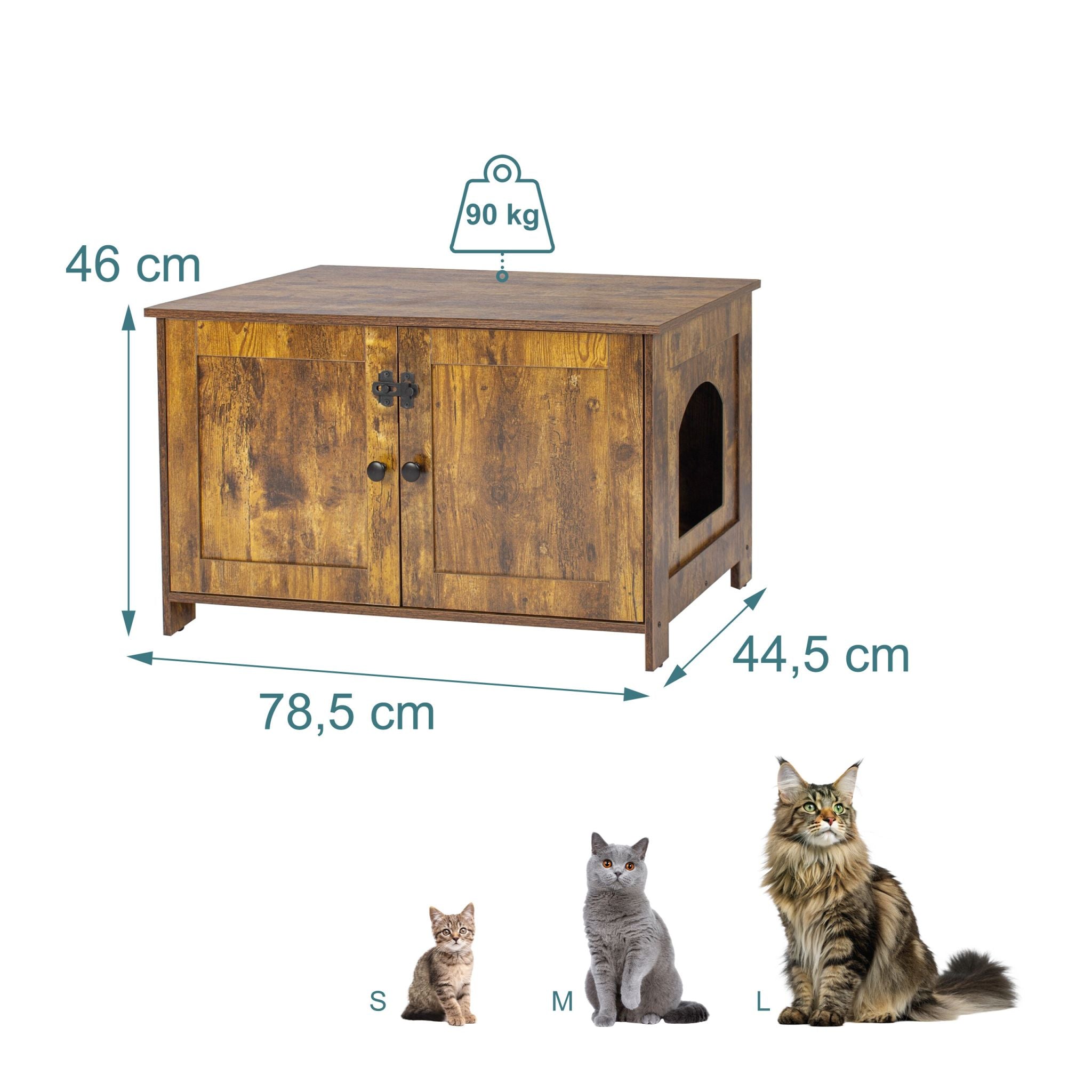 Katzenschrank für Katzenklo Dunkelbraun von Relaxdays