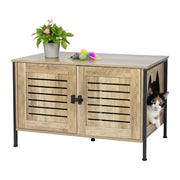 Katzenschrank für Katzenklo Braun-Schwarz von Relaxdays