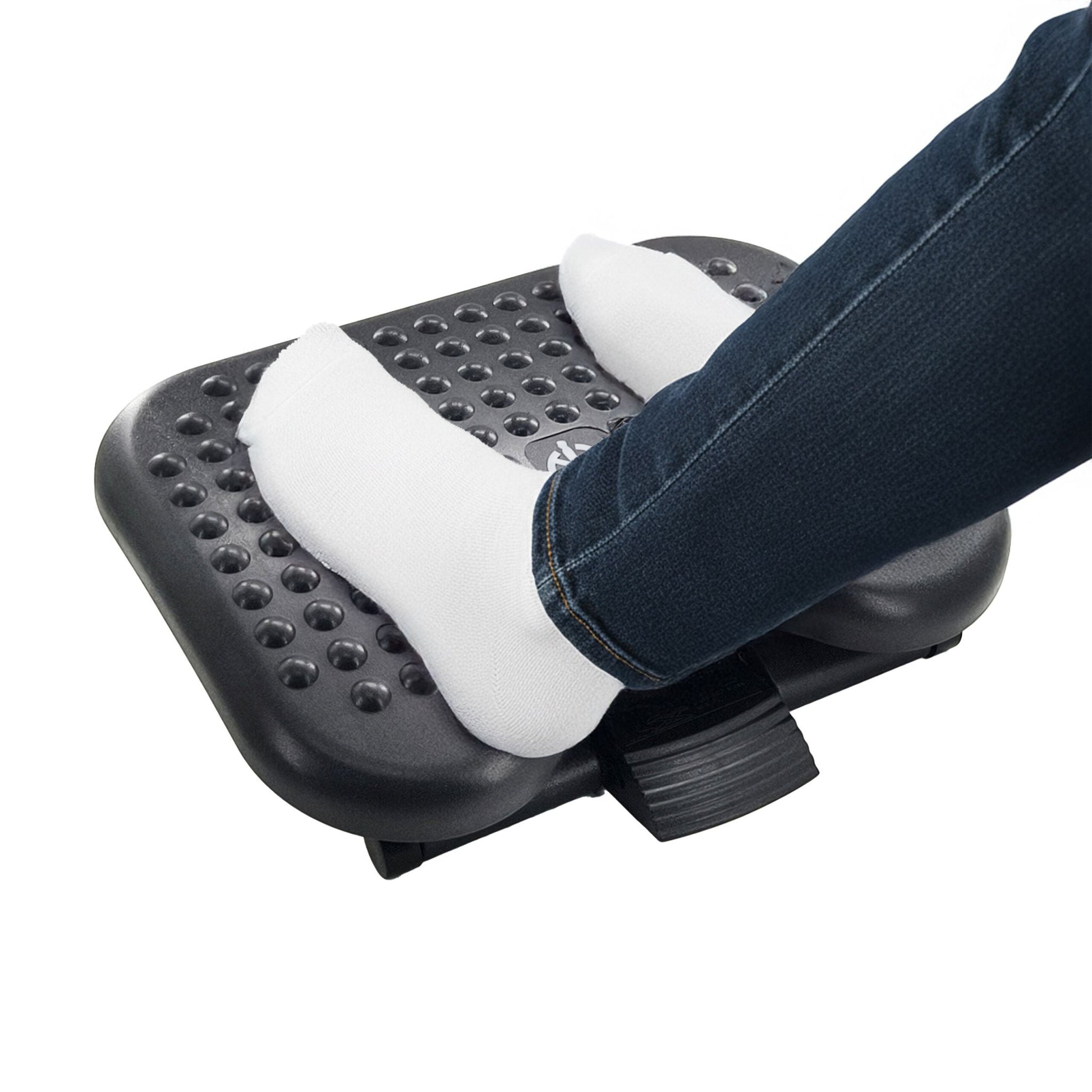 Verstellbare Fussstütze Schreibtisch Schwarz von Relaxdays