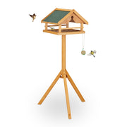 Vogelfutterhaus mit Ständer Dunkelgrün-Orange von Relaxdays
