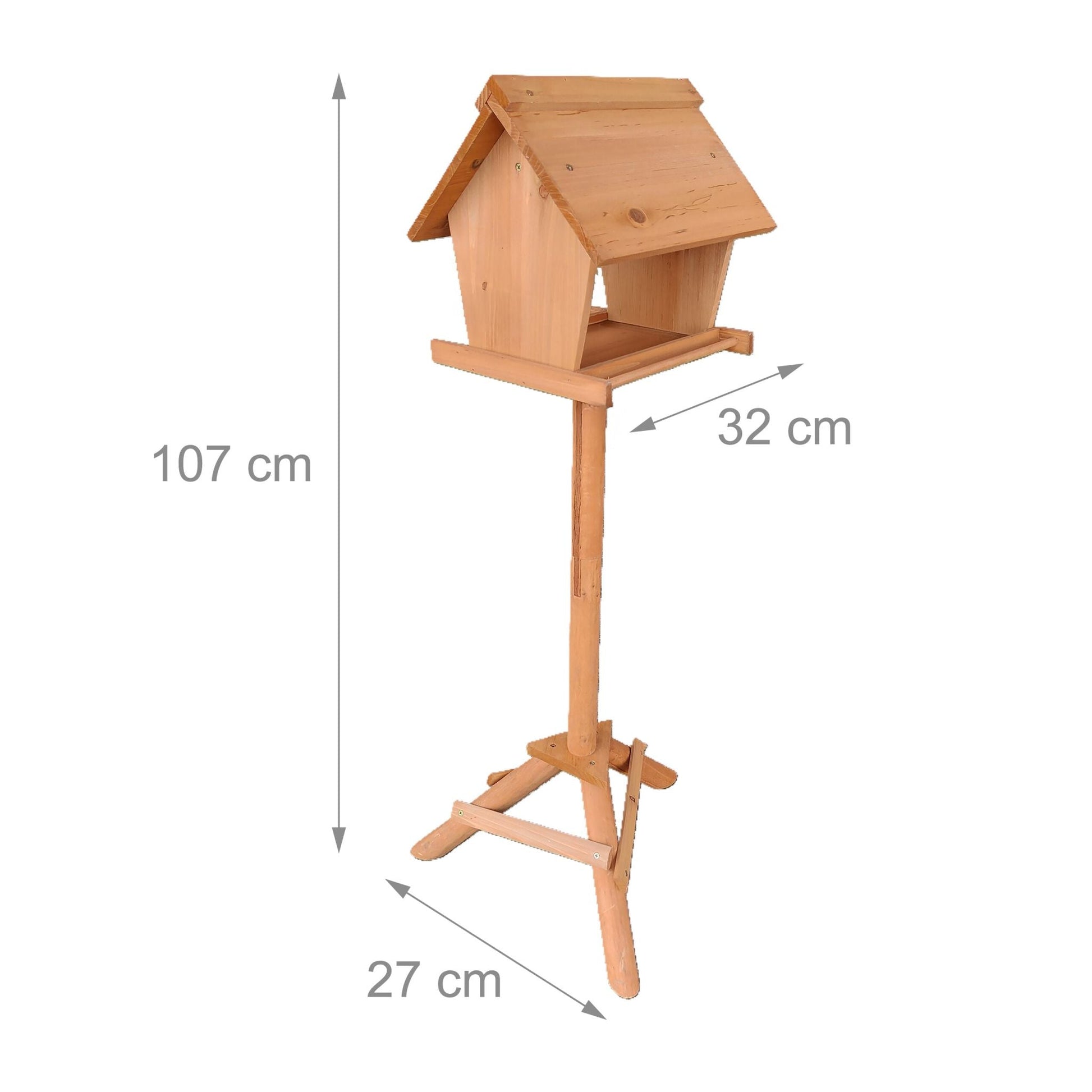 Vogelfutterhaus Tannenholz Orange von Relaxdays