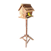 Vogelfutterhaus Tannenholz Braun von Relaxdays
