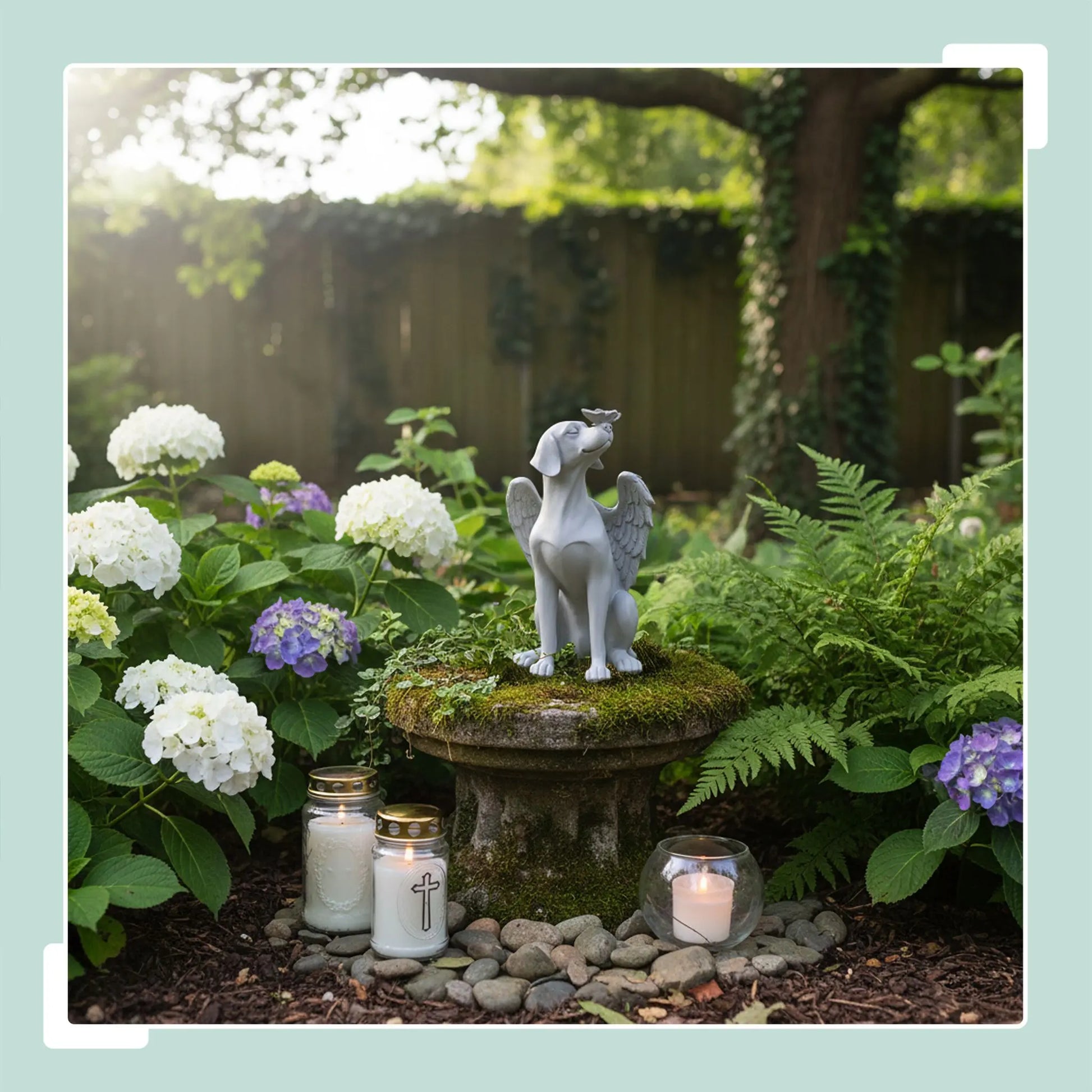 Grabschmuck für Hunde Engel Grau von Relaxdays