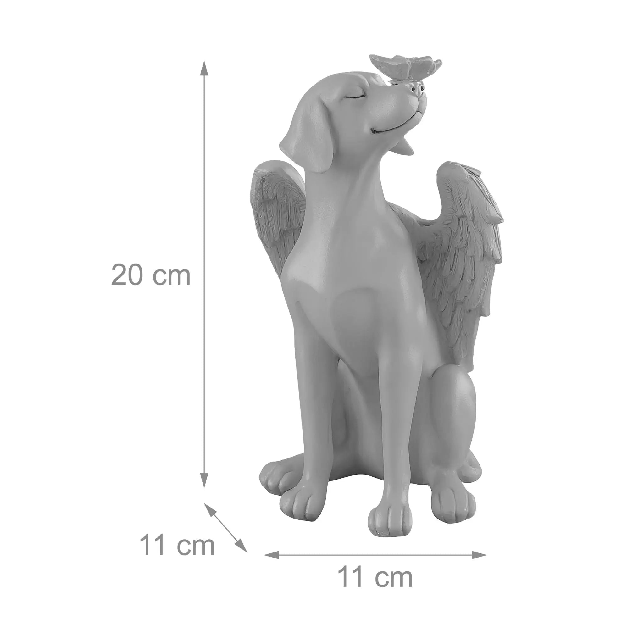 Grabschmuck für Hunde Engel Grau von Relaxdays