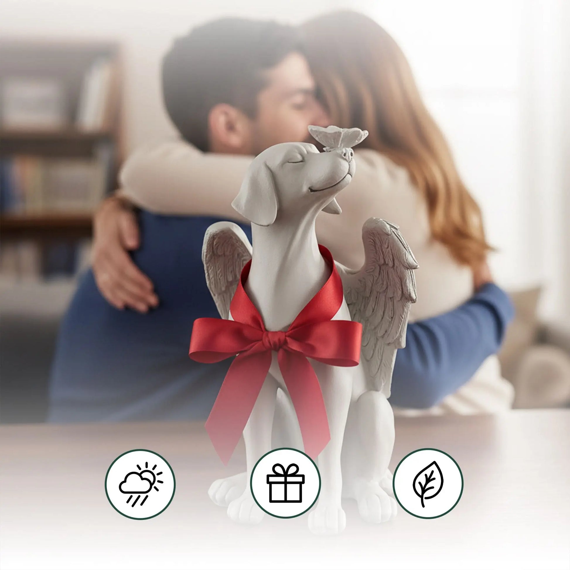 Grabschmuck für Hunde Engel Grau von Relaxdays