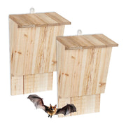 Fledermauskasten Holz 2er-Set Hellbraun von Relaxdays