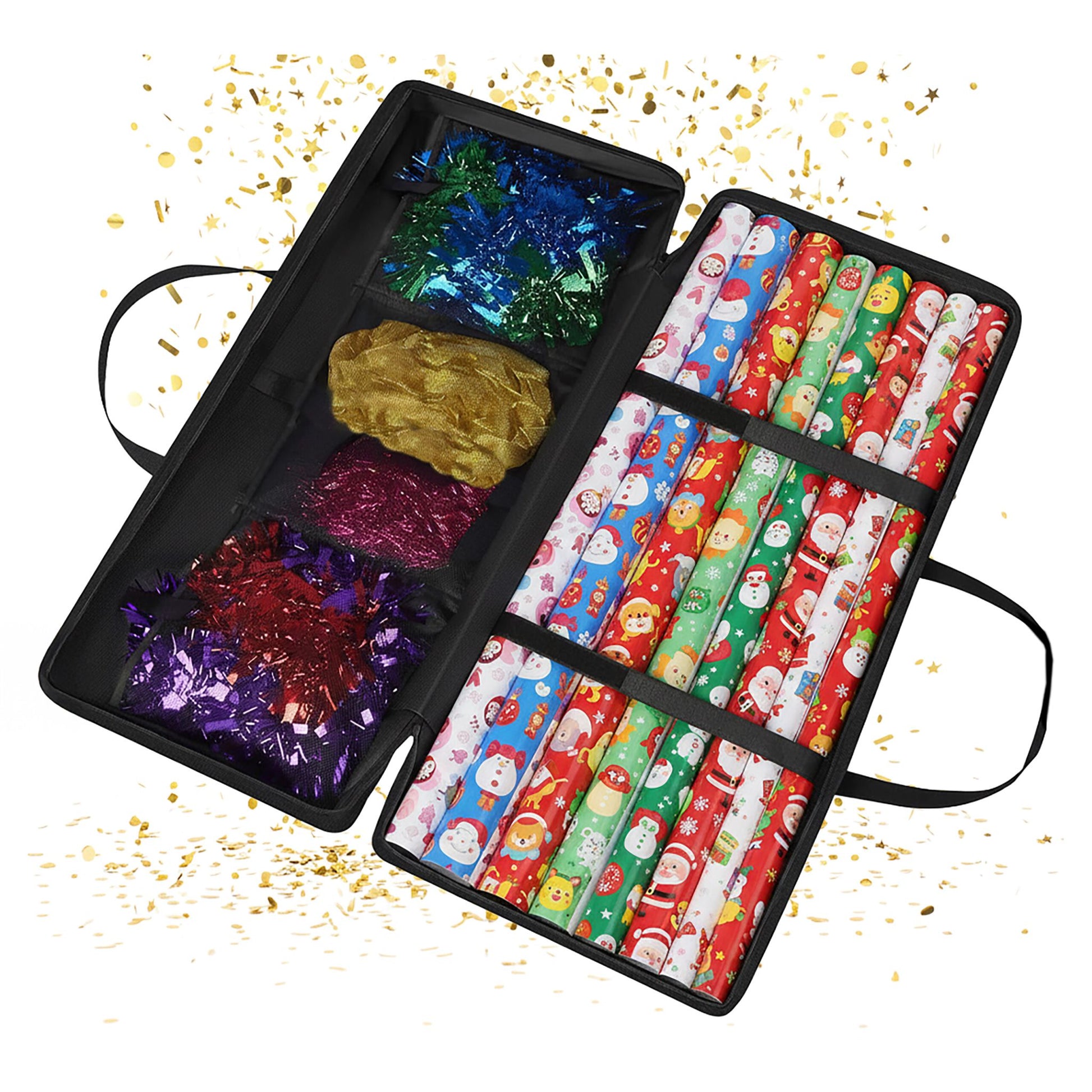 Geschenkpapier Aufbewahrung Schwarz von Relaxdays