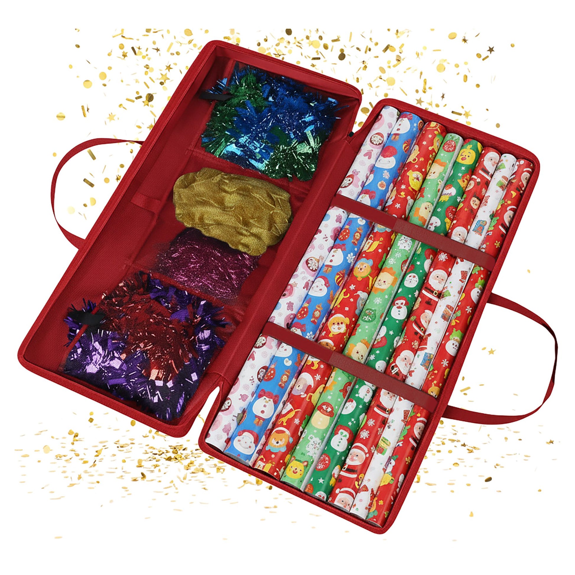 Geschenkpapier Aufbewahrung Rot von Relaxdays