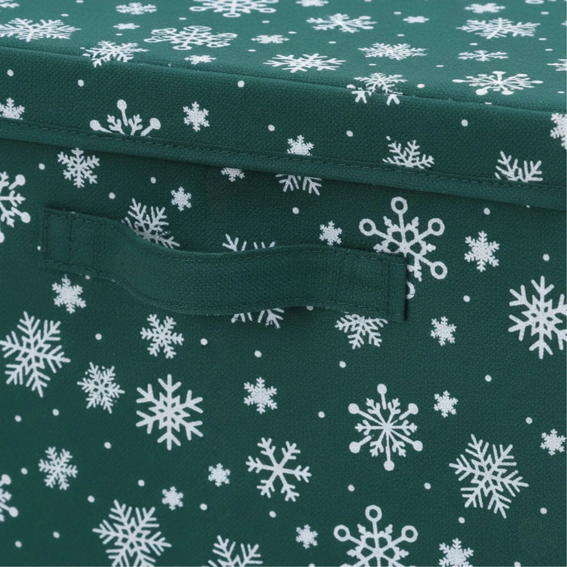 Weihnachtskugel Aufbewahrungsbox 3er-Set Weiss-Dunkelgrün von Relaxdays
