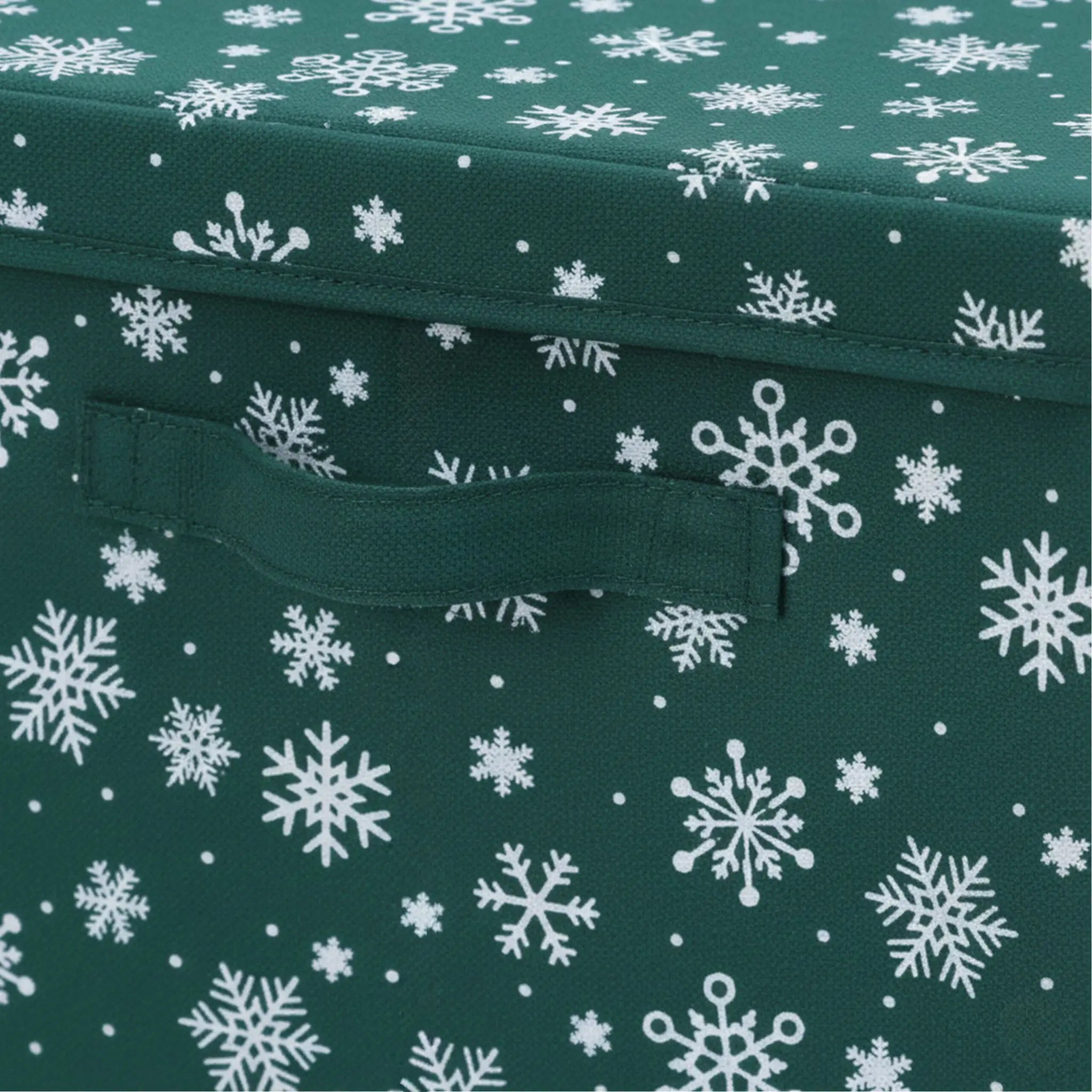 Weihnachtskugel Aufbewahrungsbox 3er-Set Weiss-Dunkelgrün von Relaxdays
