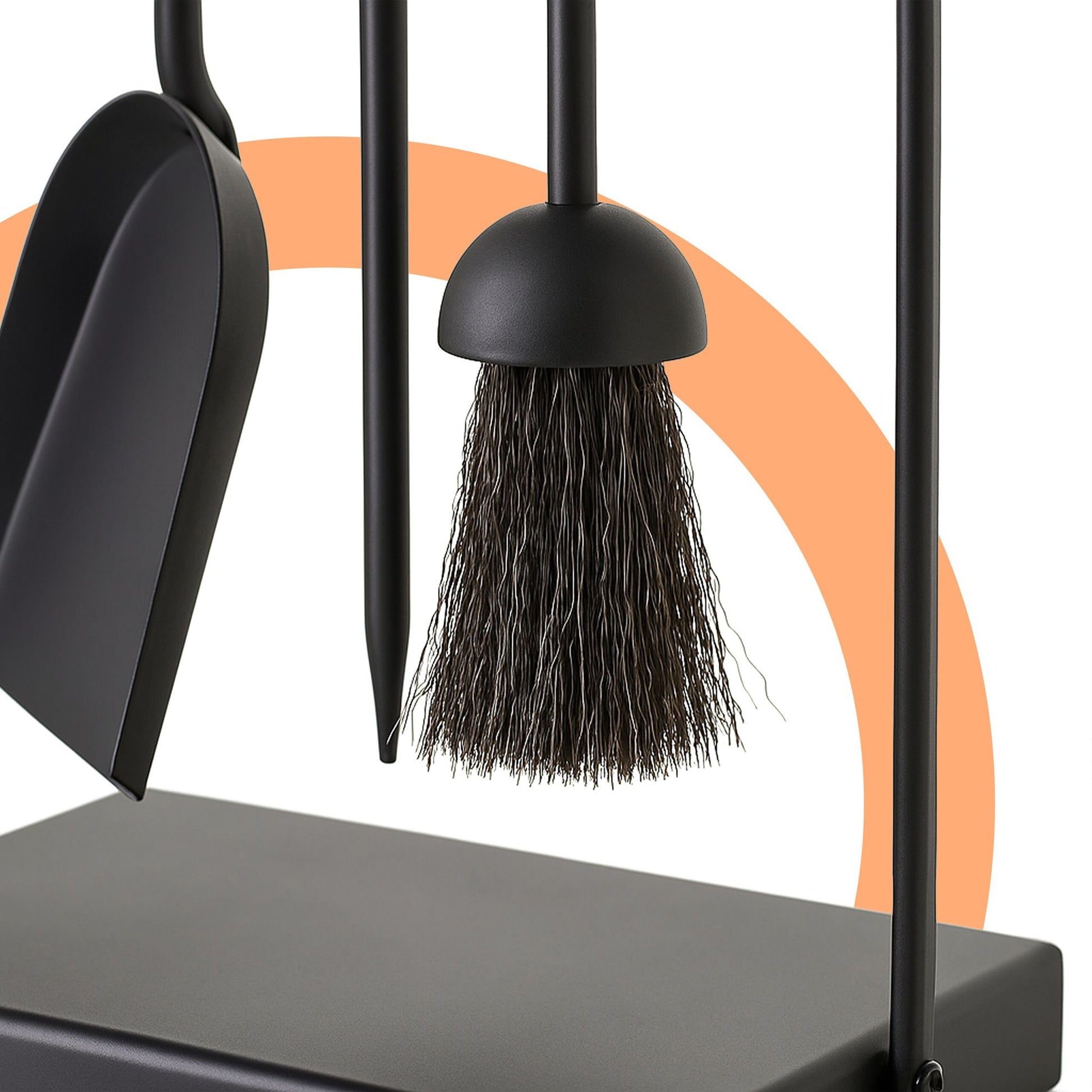Kaminbesteck 4tlg. Schwarz von Relaxdays