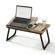 Höhenverstellbarer Laptoptisch Dunkelbraun-Hellbraun von Relaxdays
