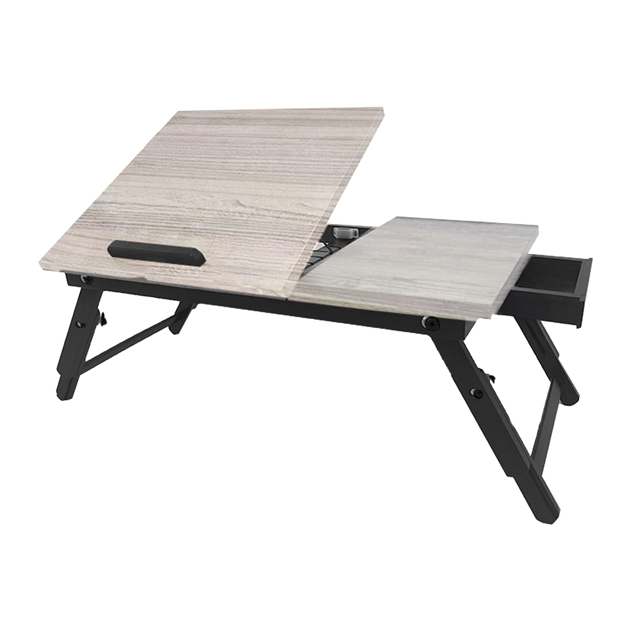 Höhenverstellbarer Laptoptisch Schwarz-Grau von Relaxdays