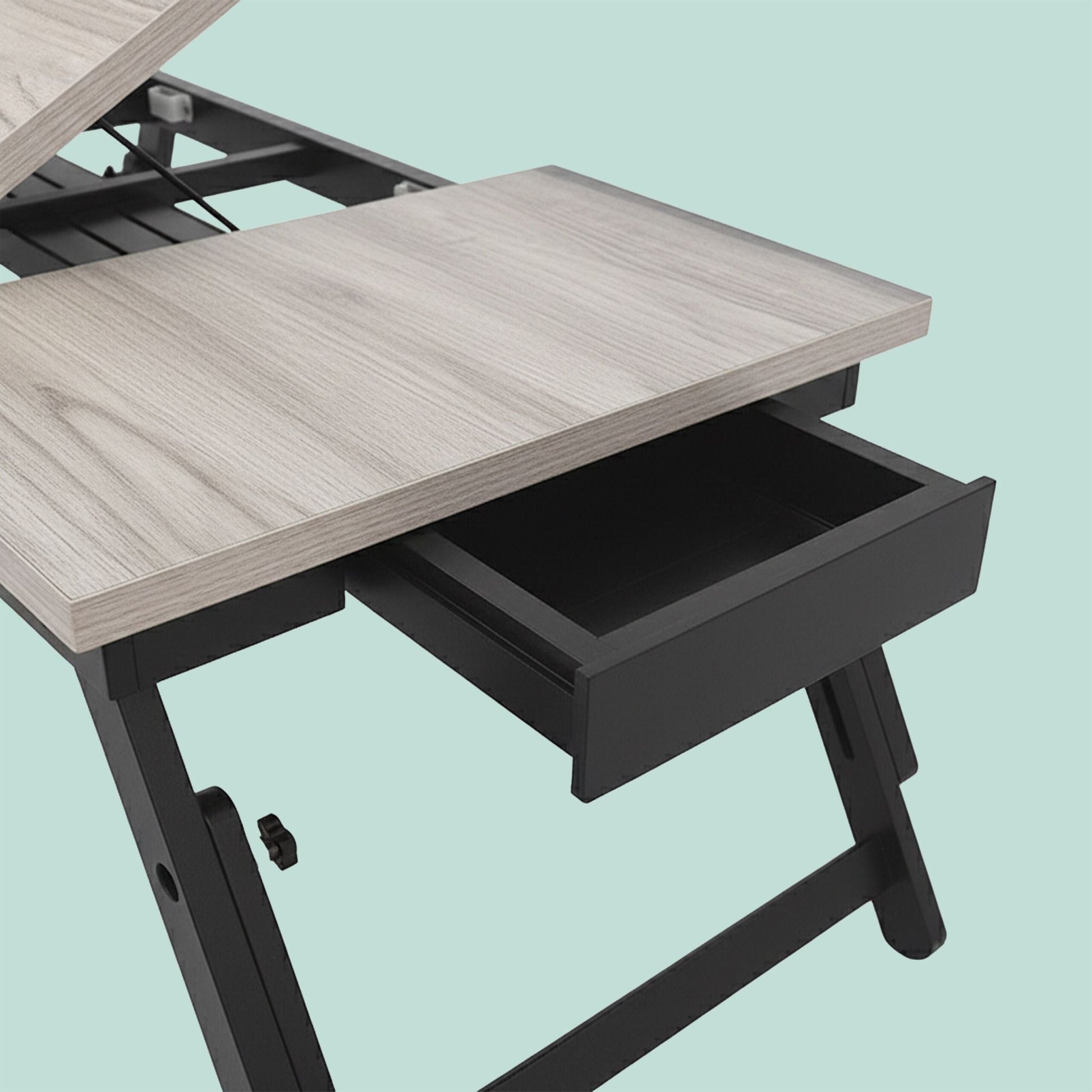 Höhenverstellbarer Laptoptisch Schwarz-Grau von Relaxdays