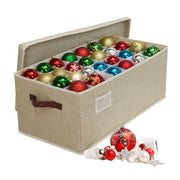 Weihnachtskugel Aufbewahrungsbox Beige-Braun von Relaxdays