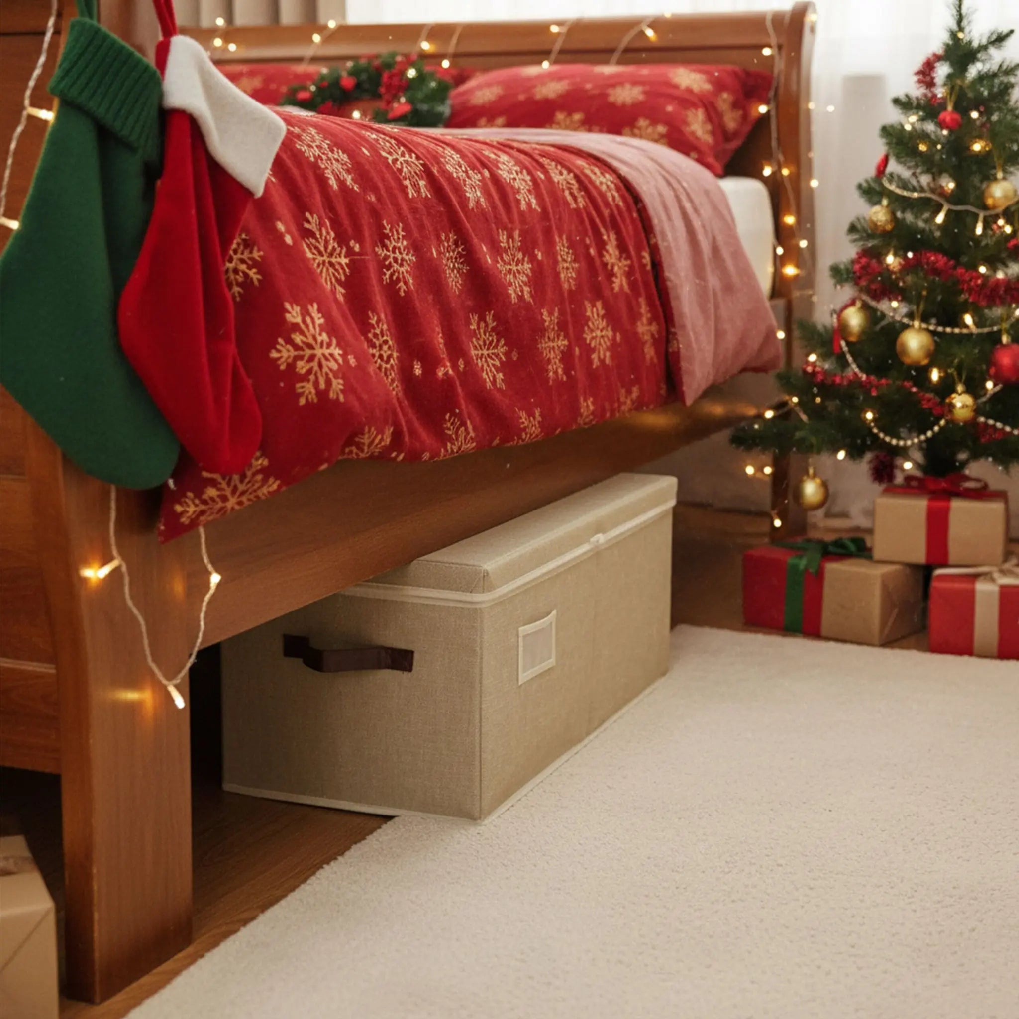 Weihnachtskugel Aufbewahrungsbox Beige-Braun von Relaxdays