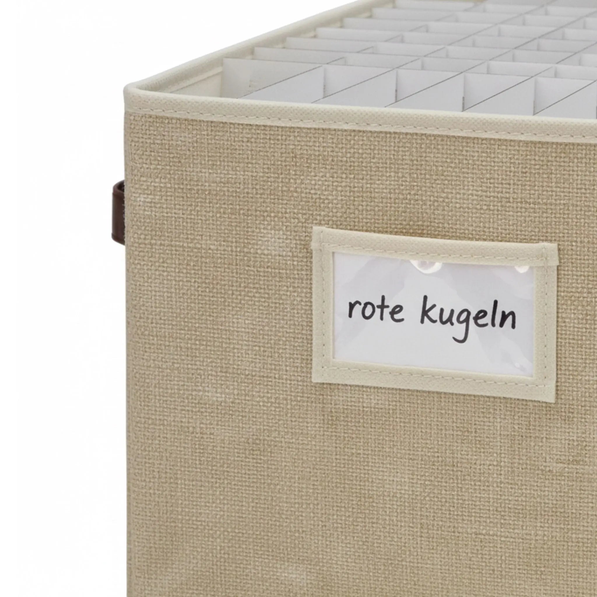 Weihnachtskugel Aufbewahrungsbox Beige-Braun von Relaxdays