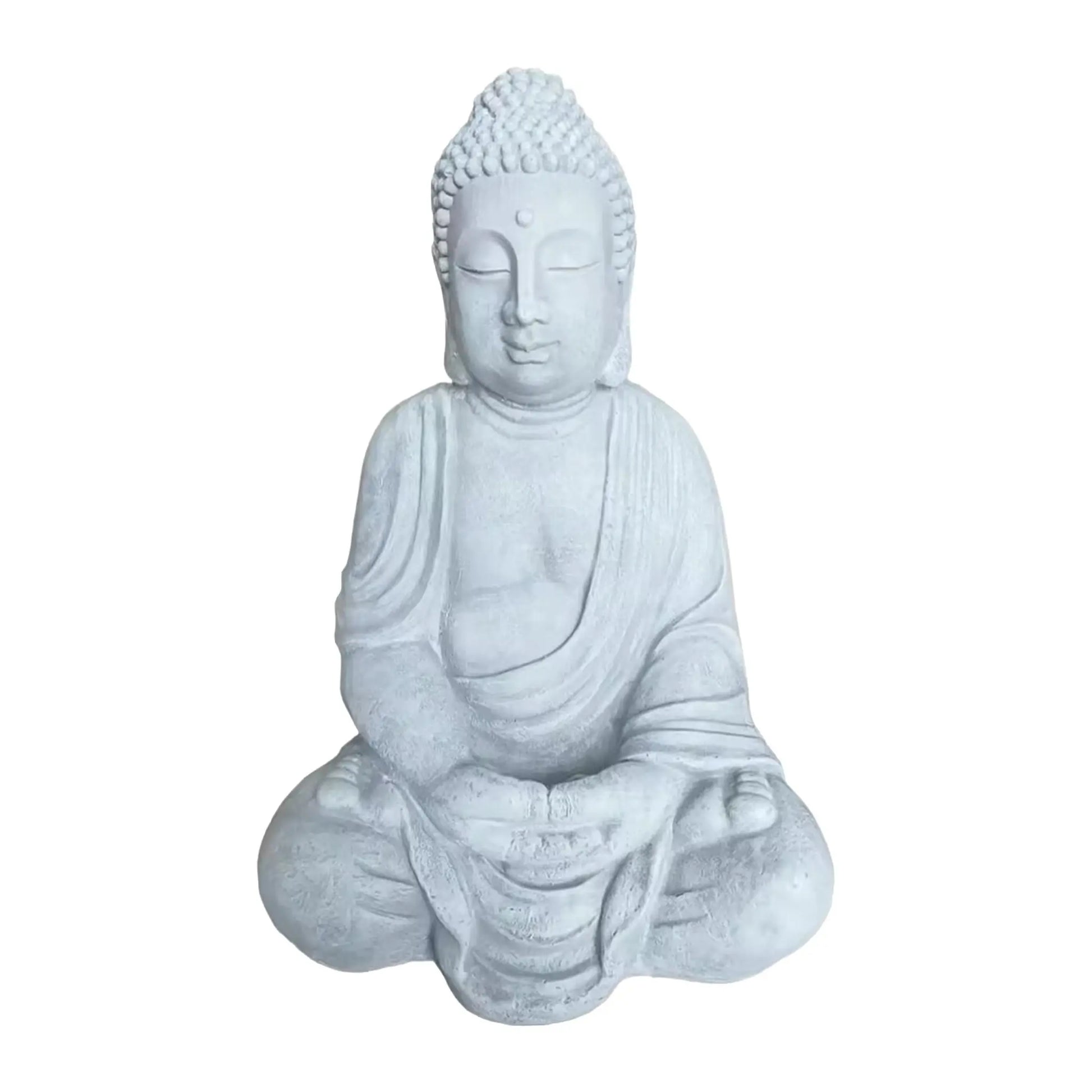 Buddha Figur 70cm Grau von Relaxdays