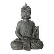 Buddha Figur 52cm Anthrazit von Relaxdays