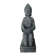 Buddha Figur 43cm Anthrazit von Relaxdays
