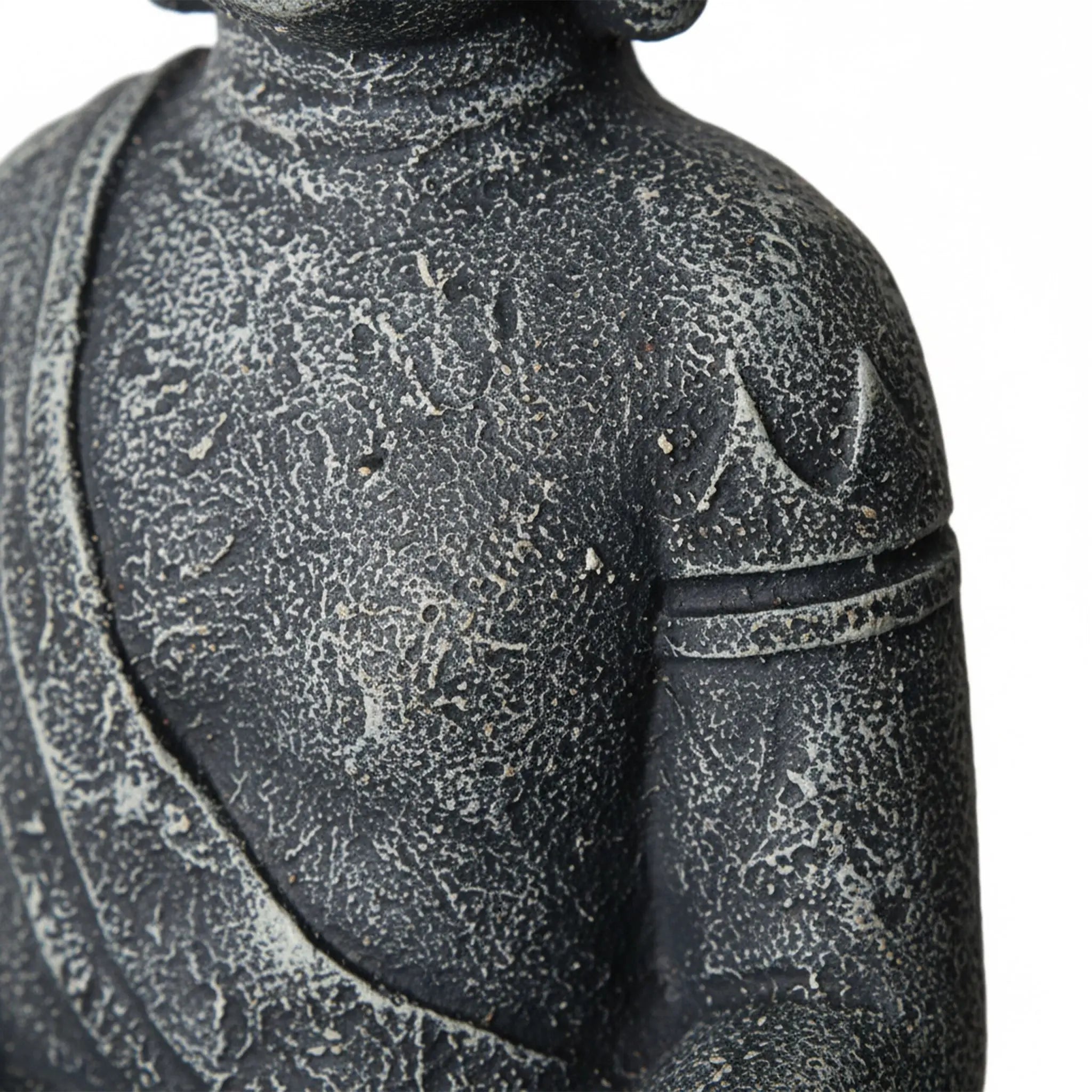 Buddha Figur 43cm Anthrazit von Relaxdays