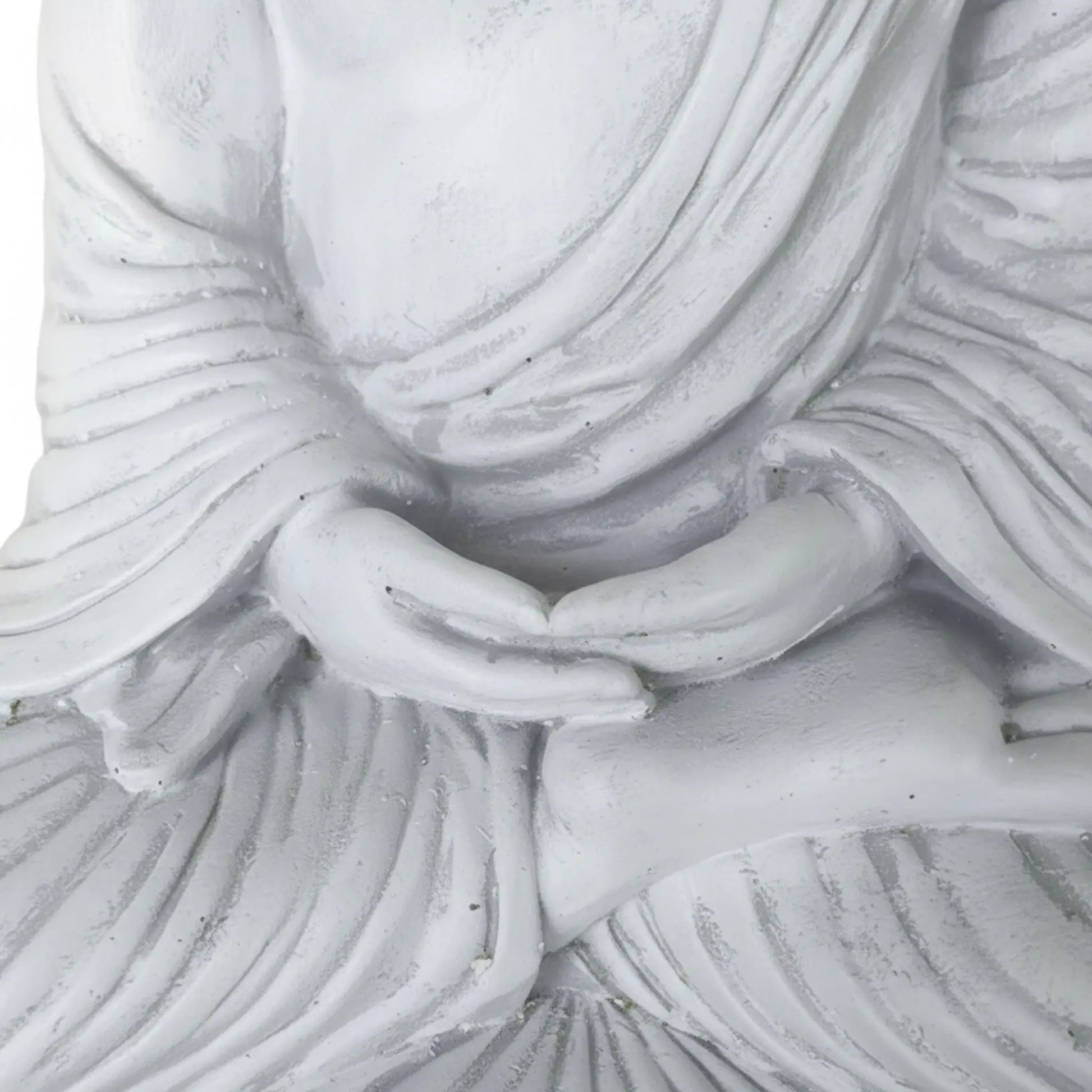 Buddha Figur 42cm Grau von Relaxdays