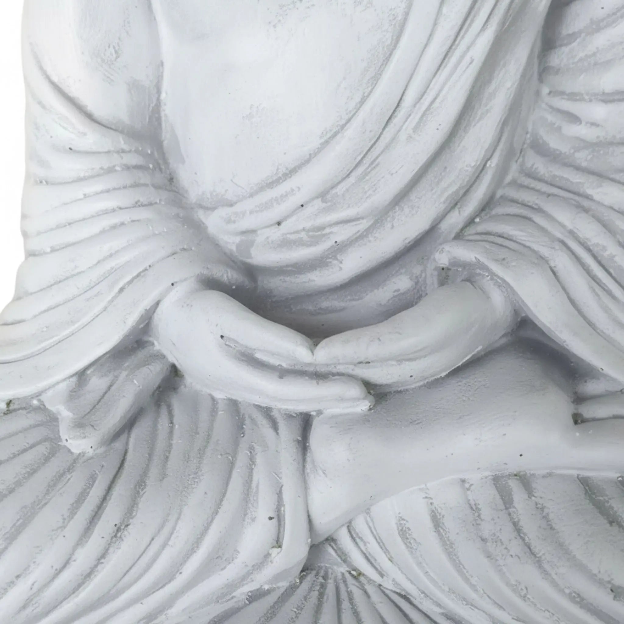 Buddha Figur 42cm Grau von Relaxdays