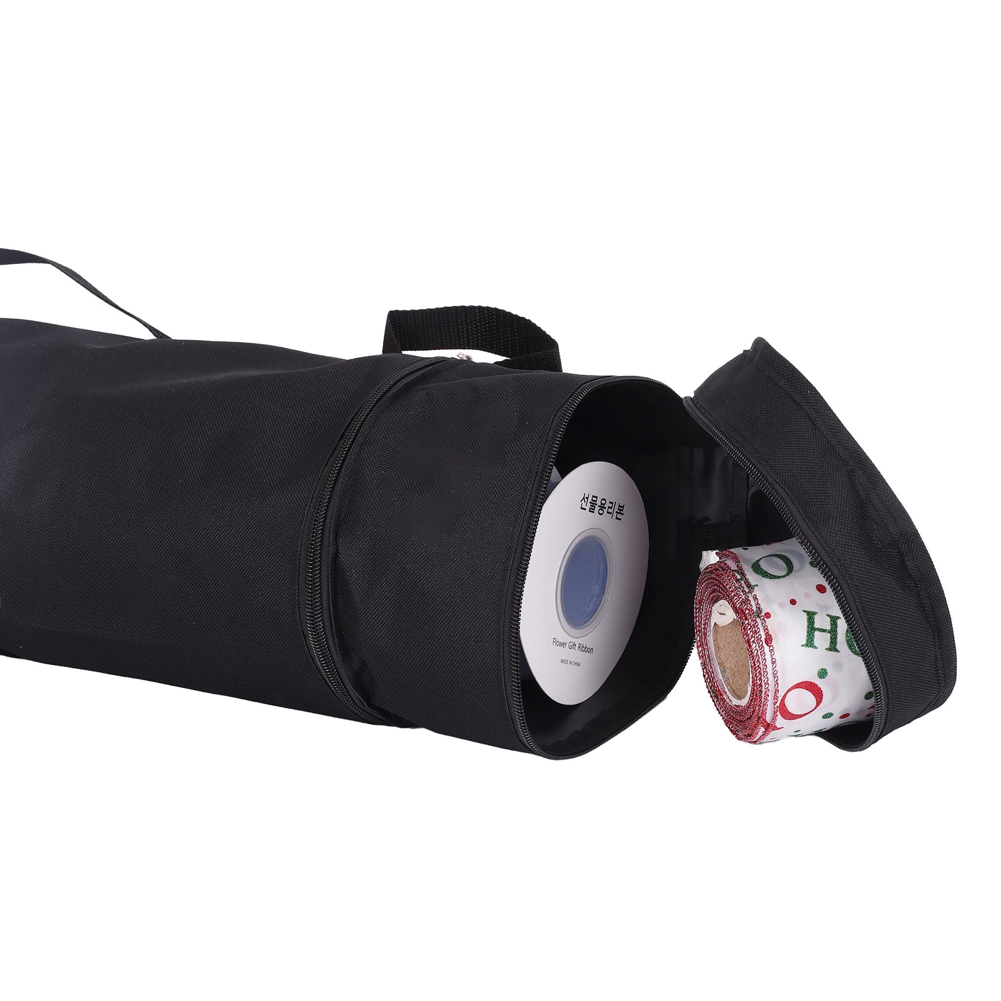 Geschenkpapier Aufbewahrung 2er-Set Schwarz-Transparent von Relaxdays