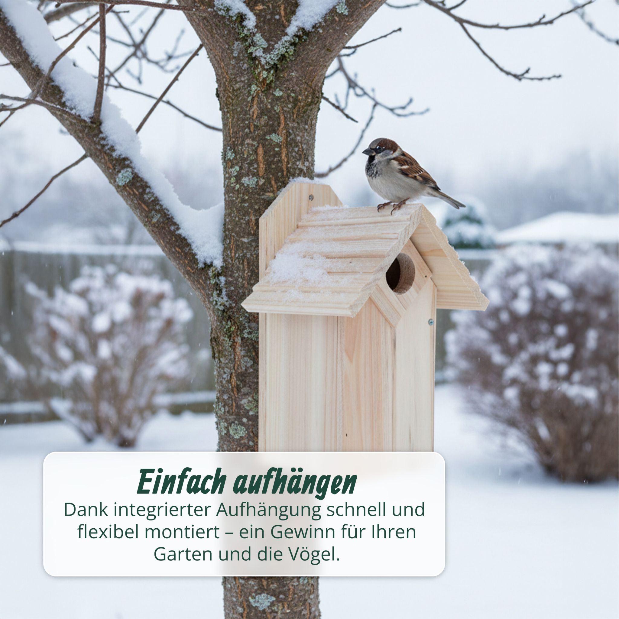 Nistkasten Holz Hellbraun von Relaxdays