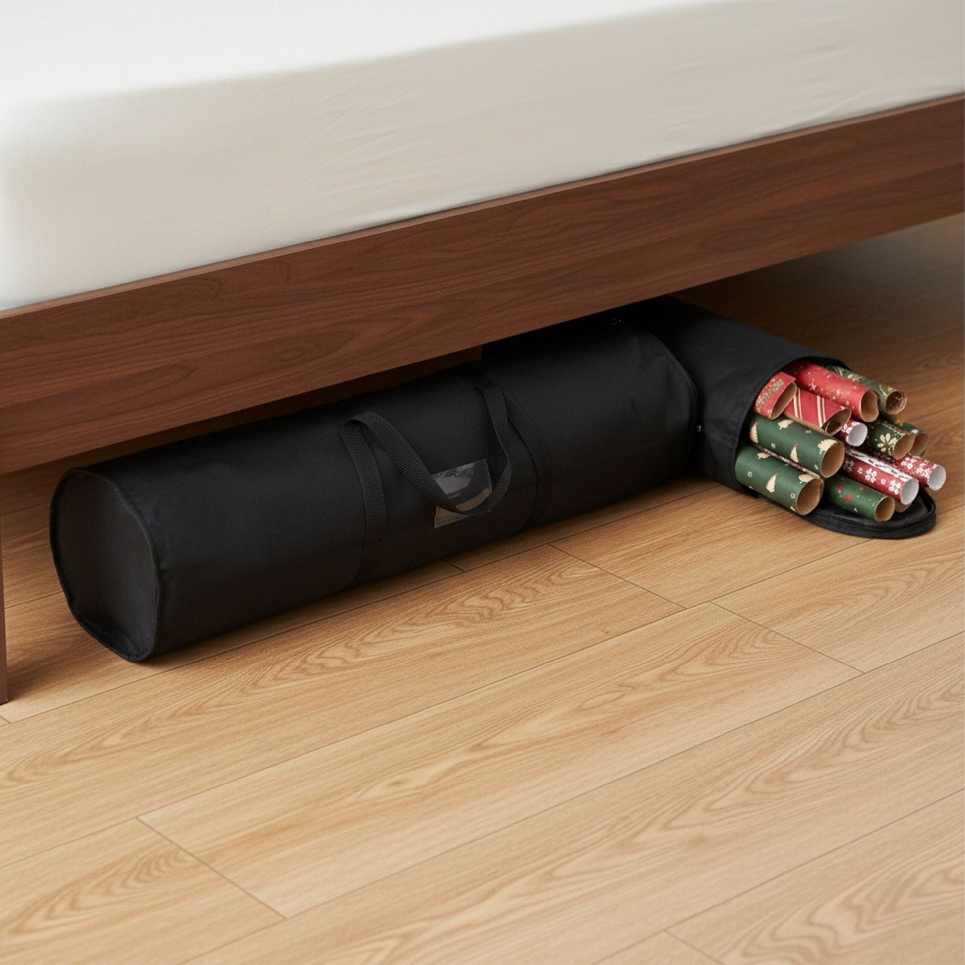 Geschenkpapier Aufbewahrung 2er-Set Schwarz von Relaxdays