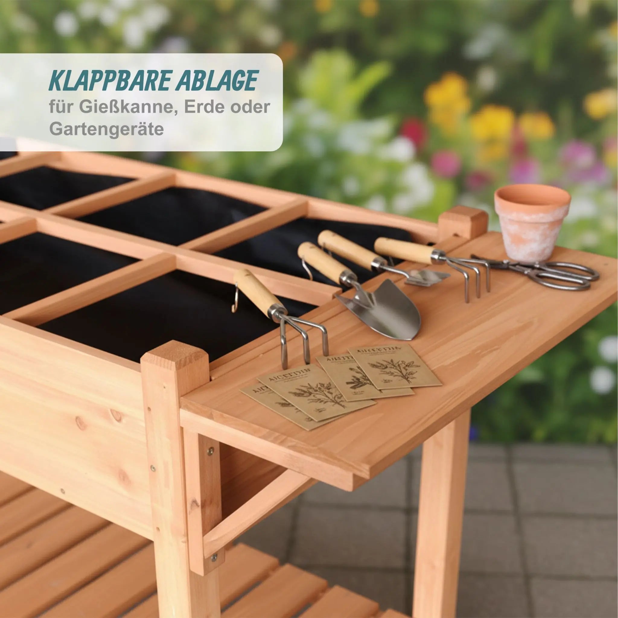Hochbeet mit Unterteilung Orange von Relaxdays