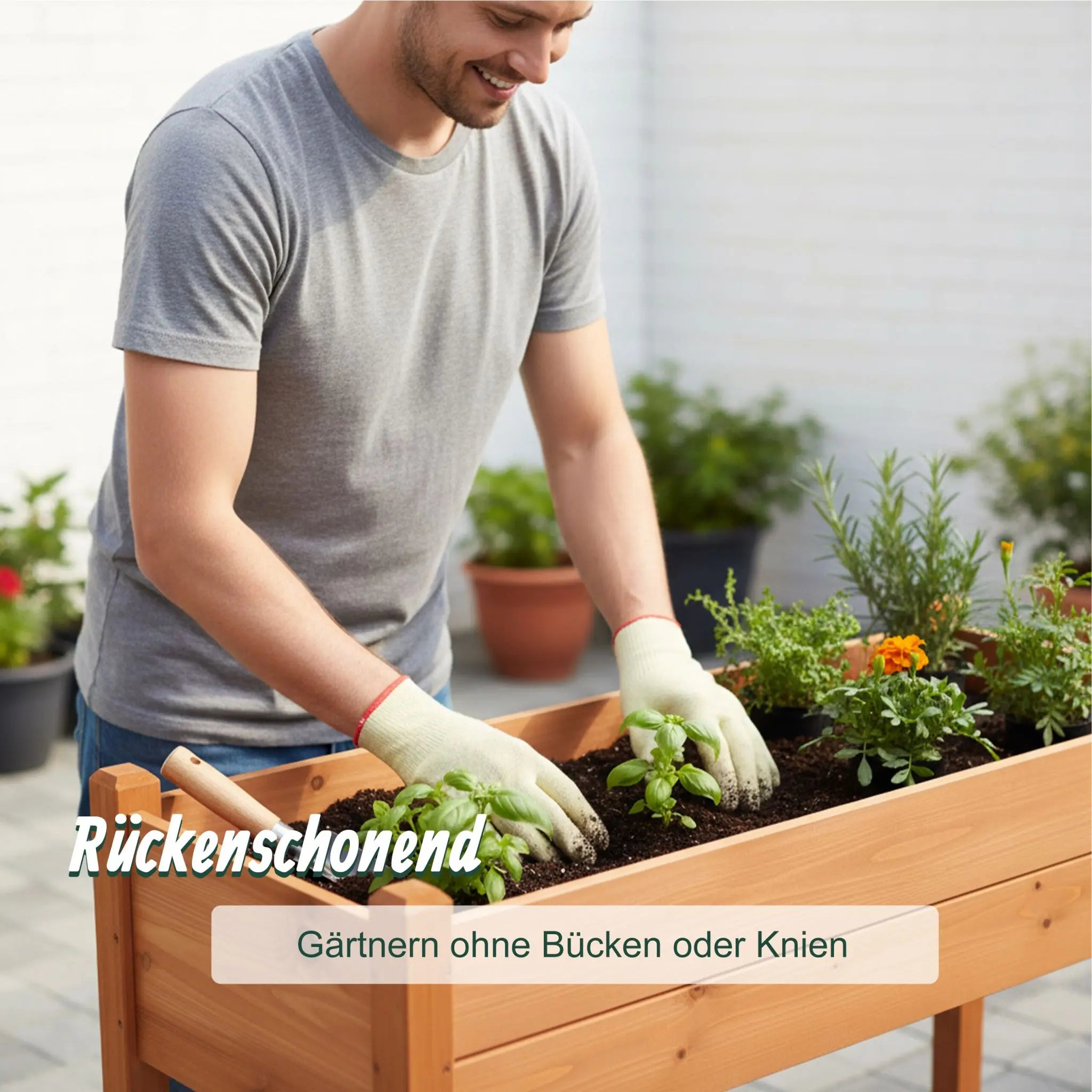 Hochbeet Tannenholz Orange von Relaxdays