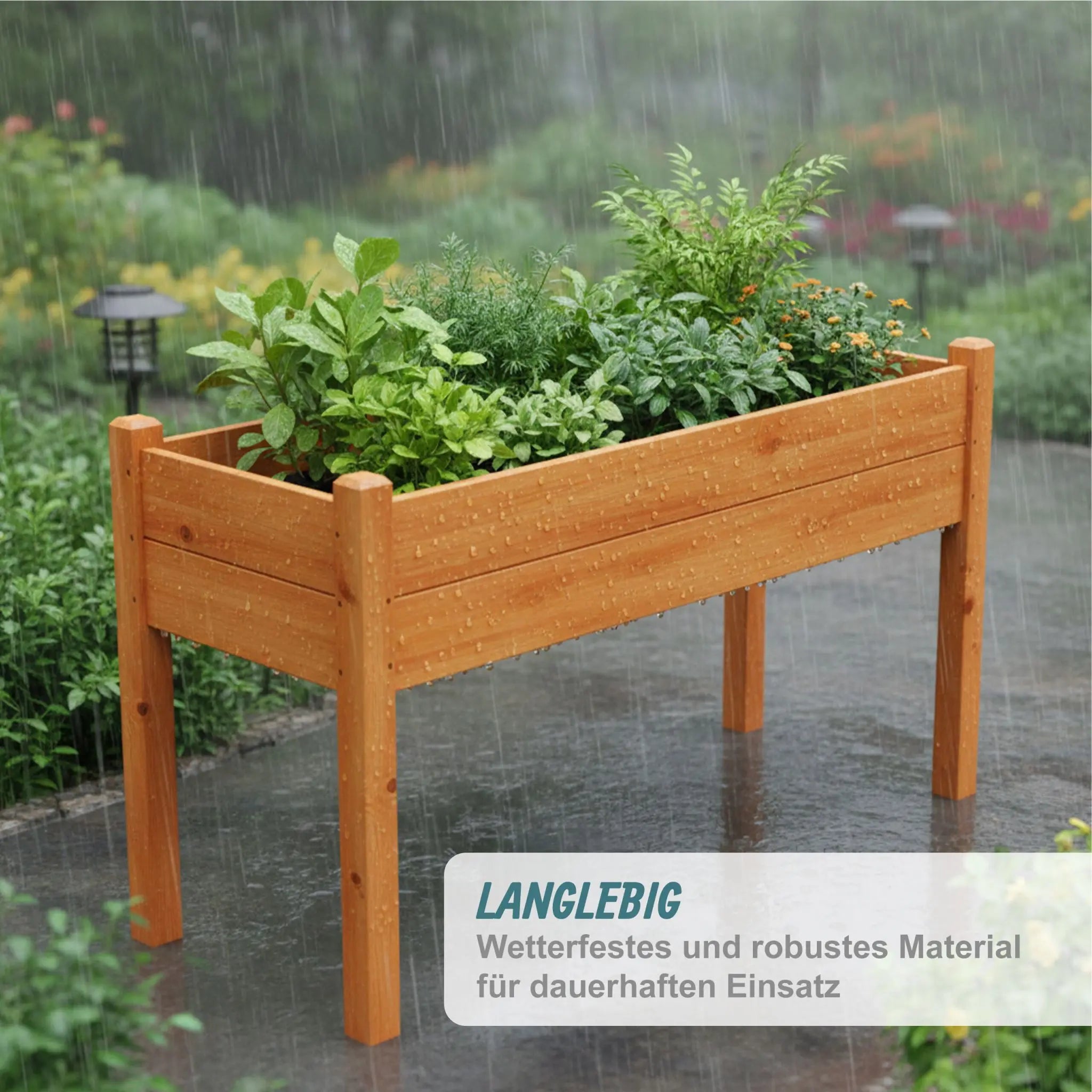 Hochbeet Tannenholz Orange von Relaxdays