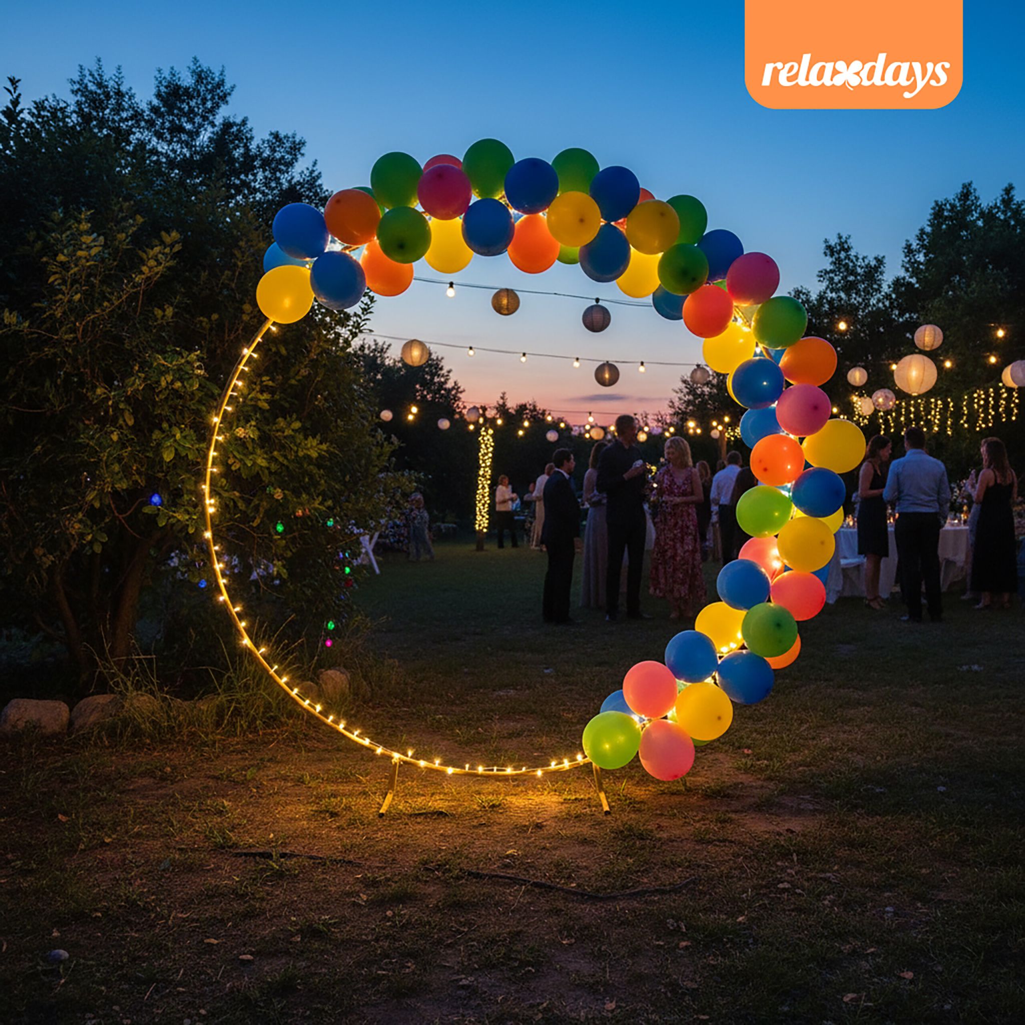 Luftballon Bogen rund Gold von Relaxdays