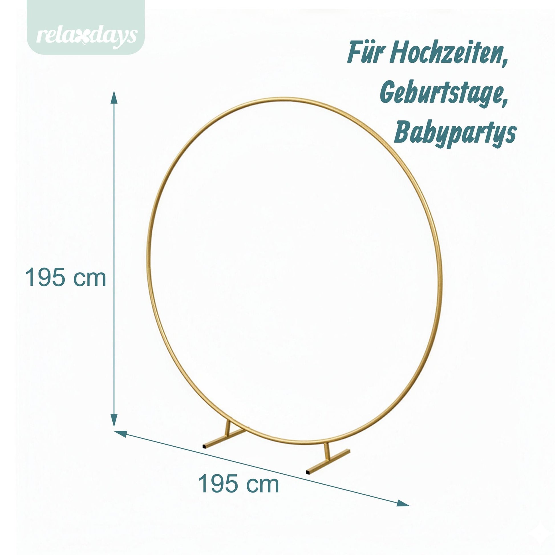 Luftballon Bogen rund Gold von Relaxdays