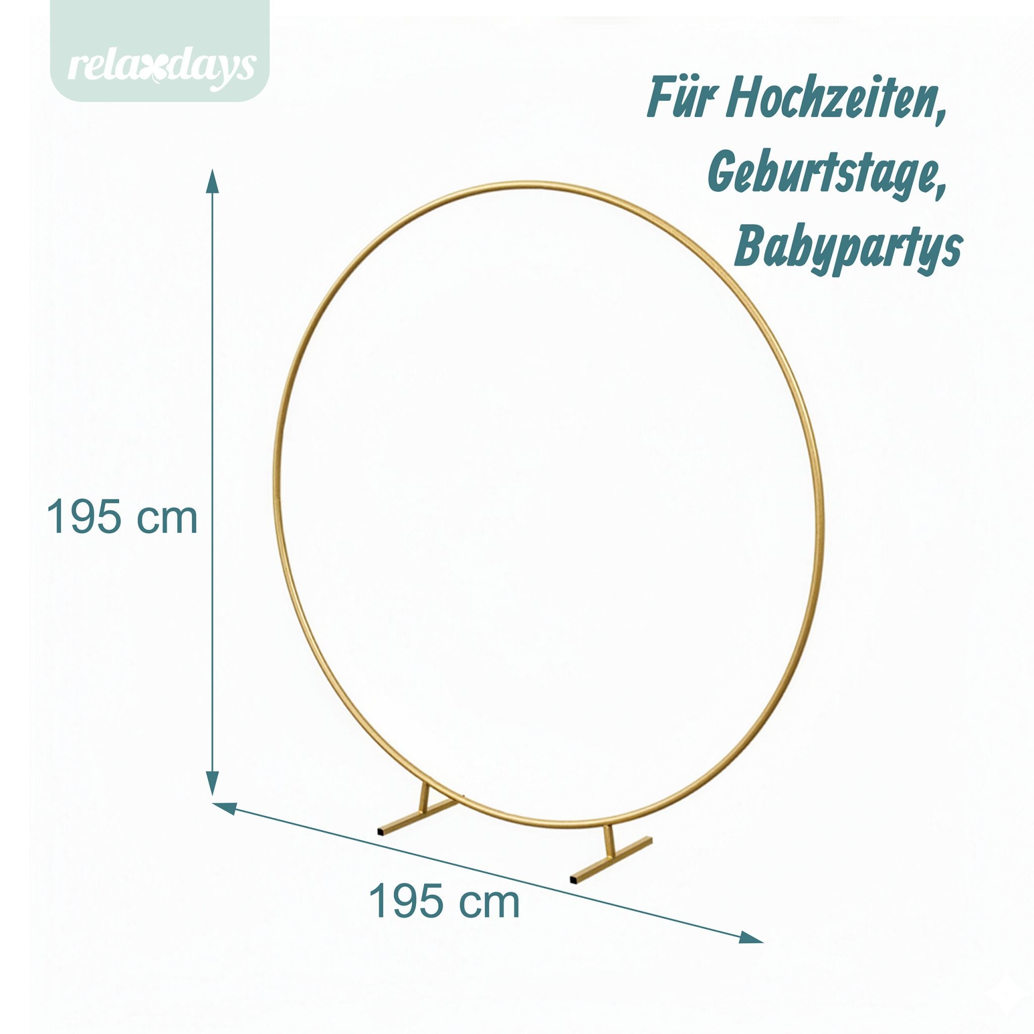 Luftballon Bogen rund Gold von Relaxdays
