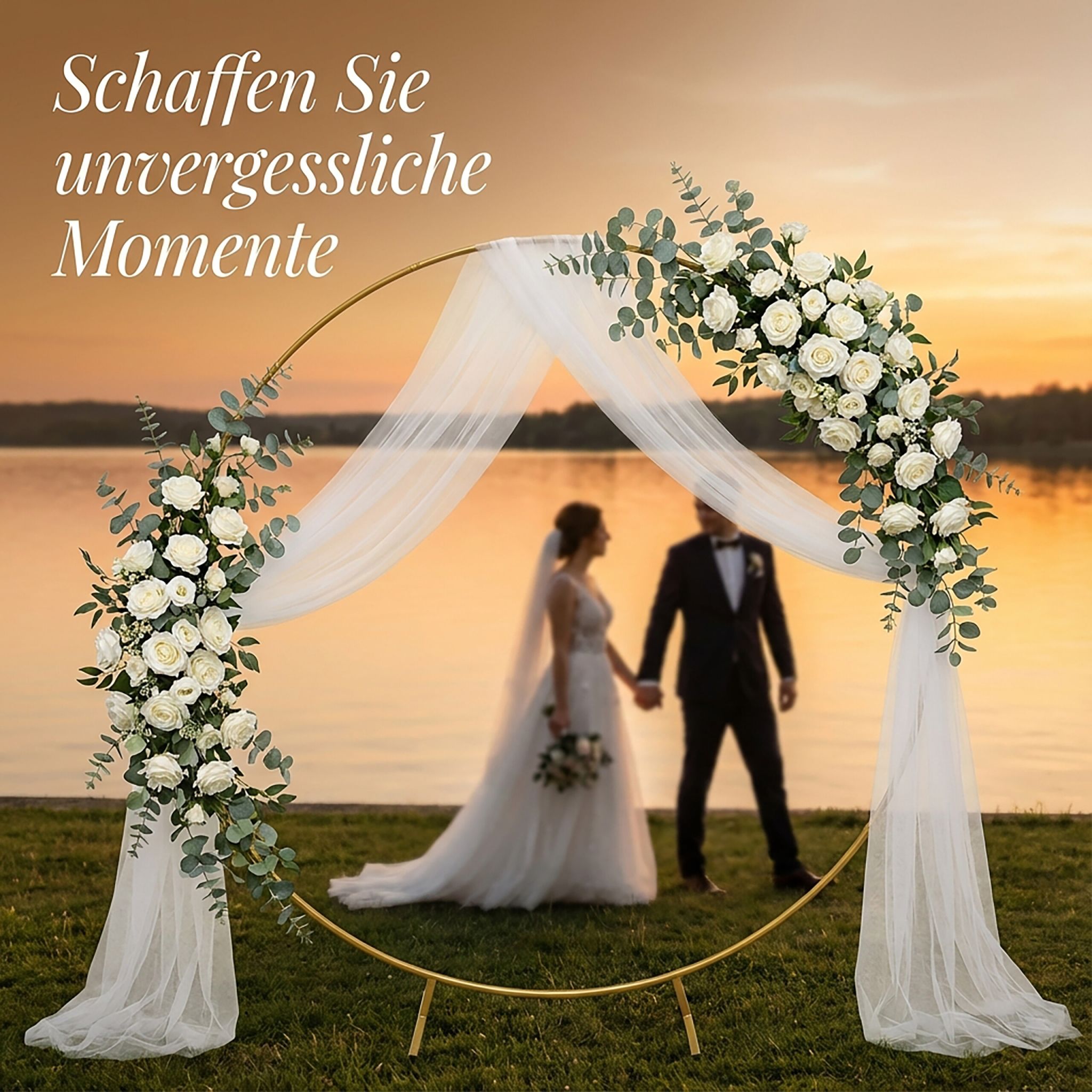 Luftballon Bogen rund Gold von Relaxdays