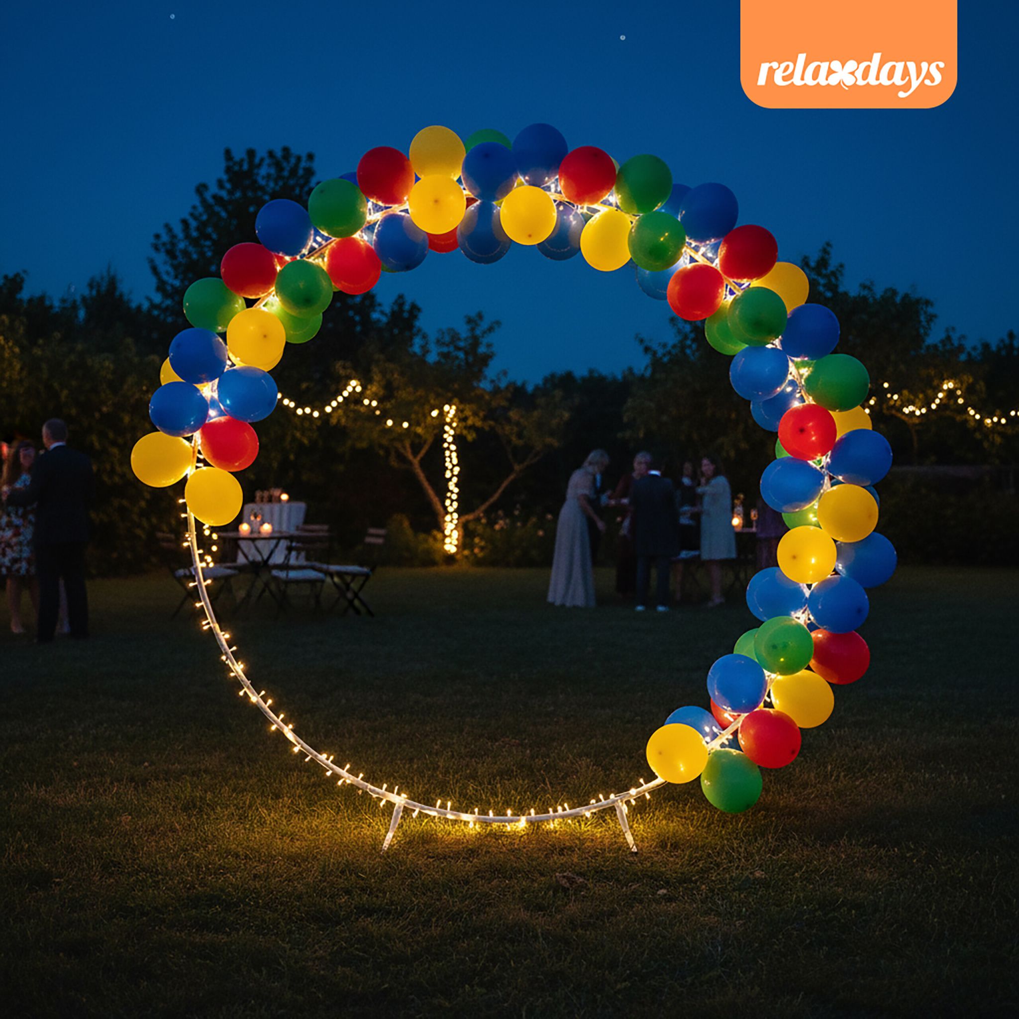 Luftballon Bogen rund Weiss von Relaxdays