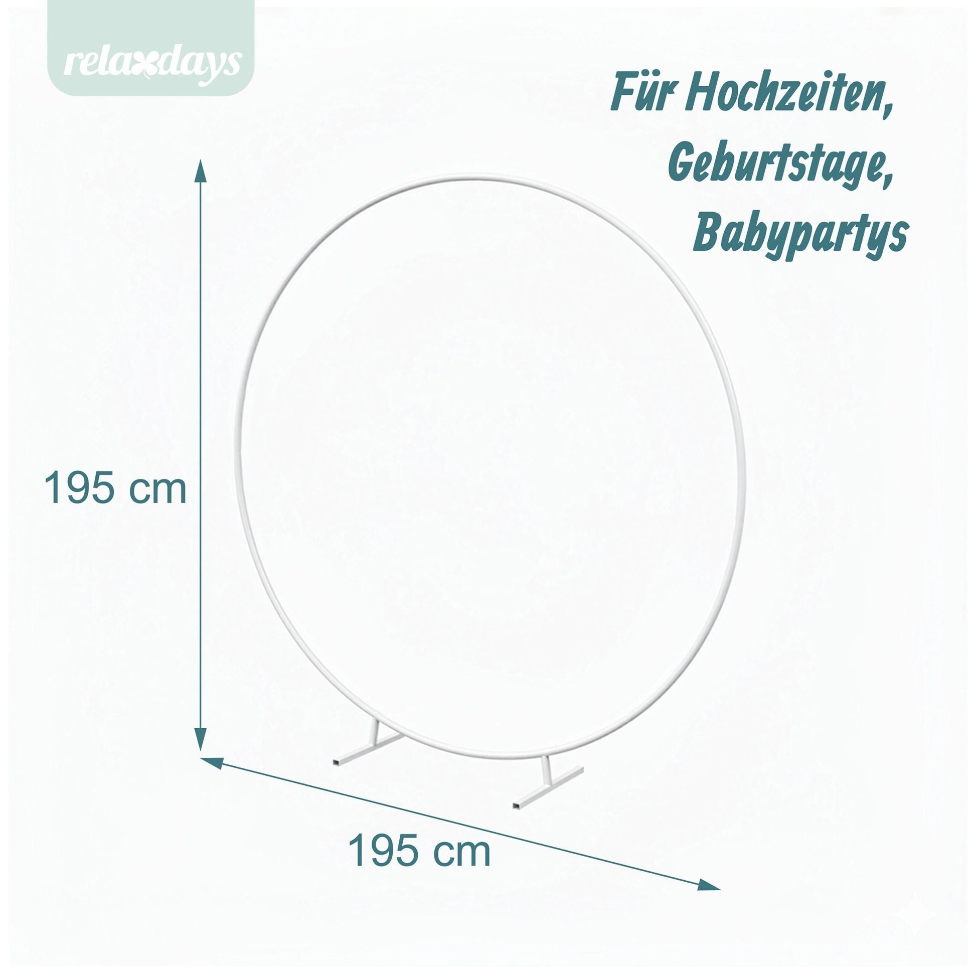 Luftballon Bogen rund Weiss von Relaxdays