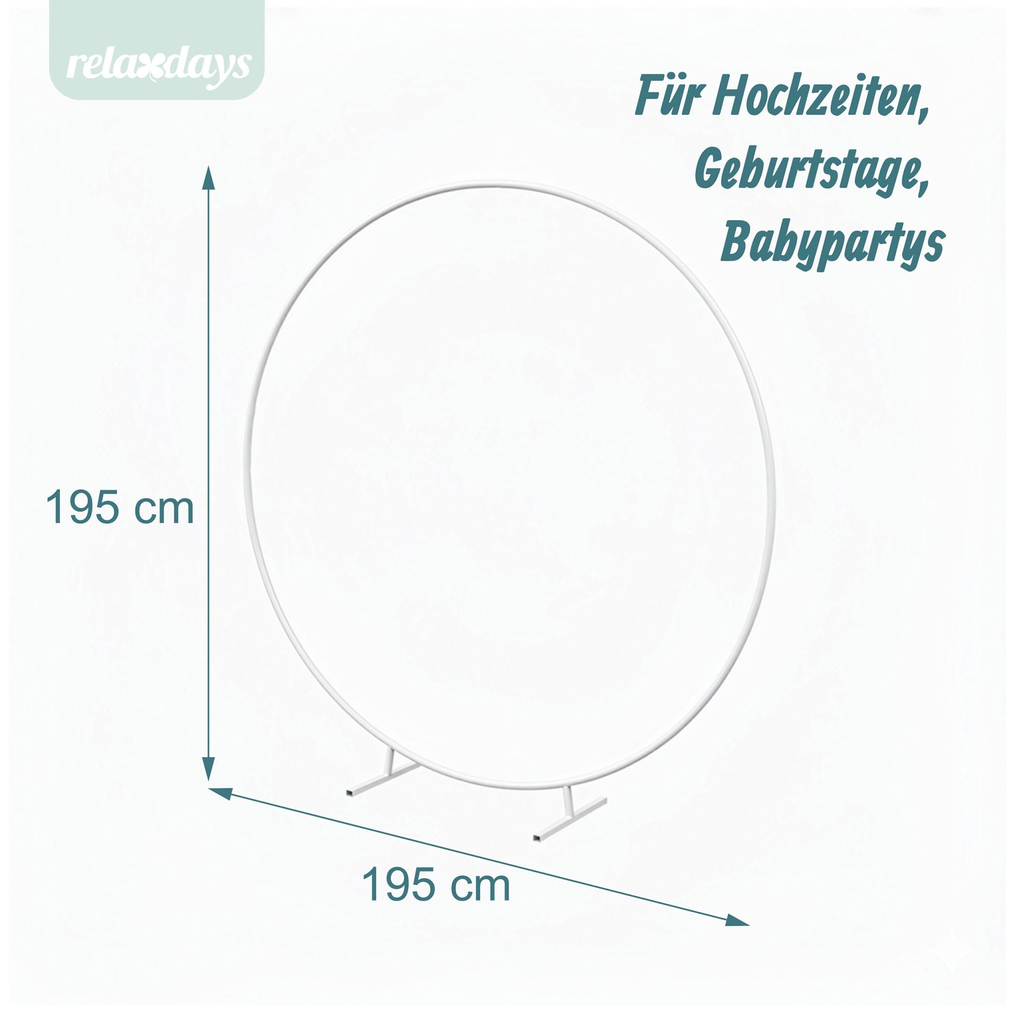 Luftballon Bogen rund Weiss von Relaxdays